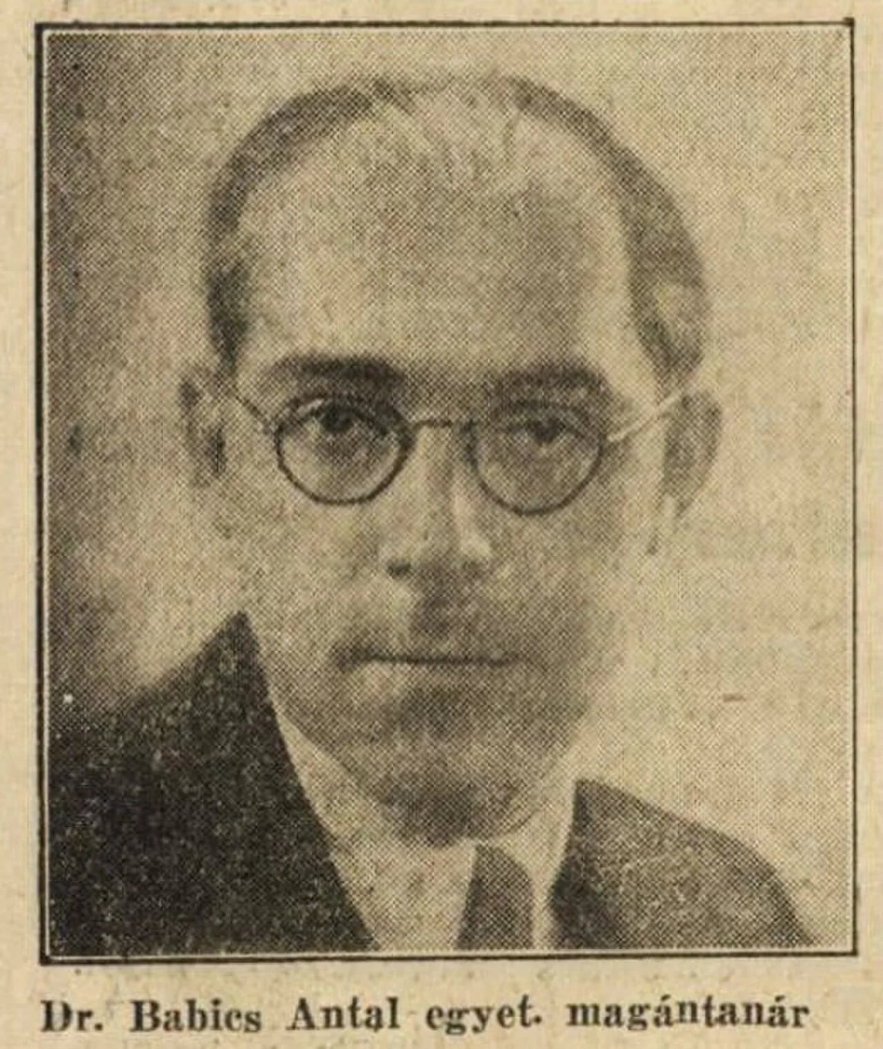 Porträt von Antal Babics (1902–1992) – Gedenkseite