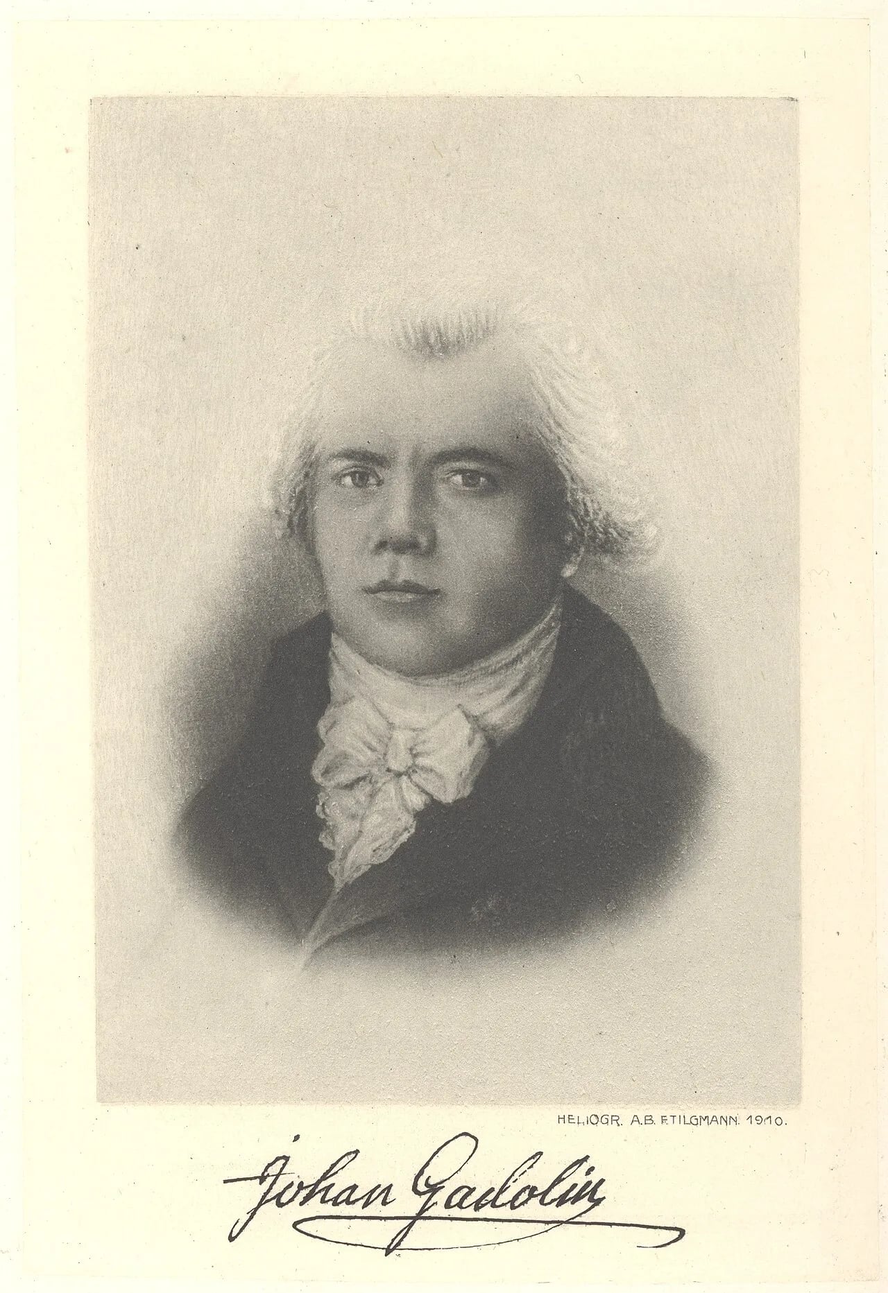 Porträt von Johan Gadolin (1760–1852) – Gedenkseite