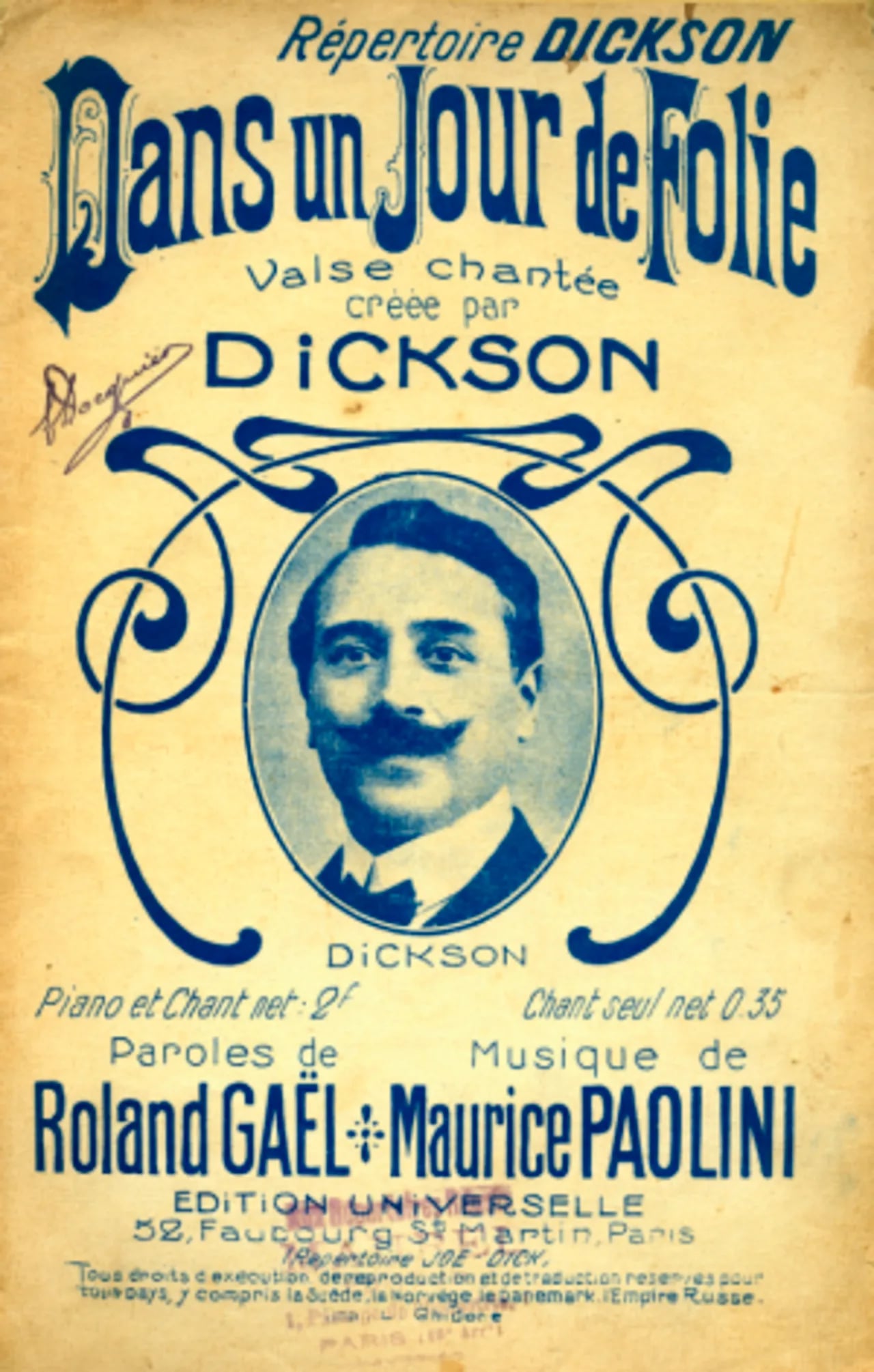 Portrait of Henri Dickson (1872–1938) – memorial page