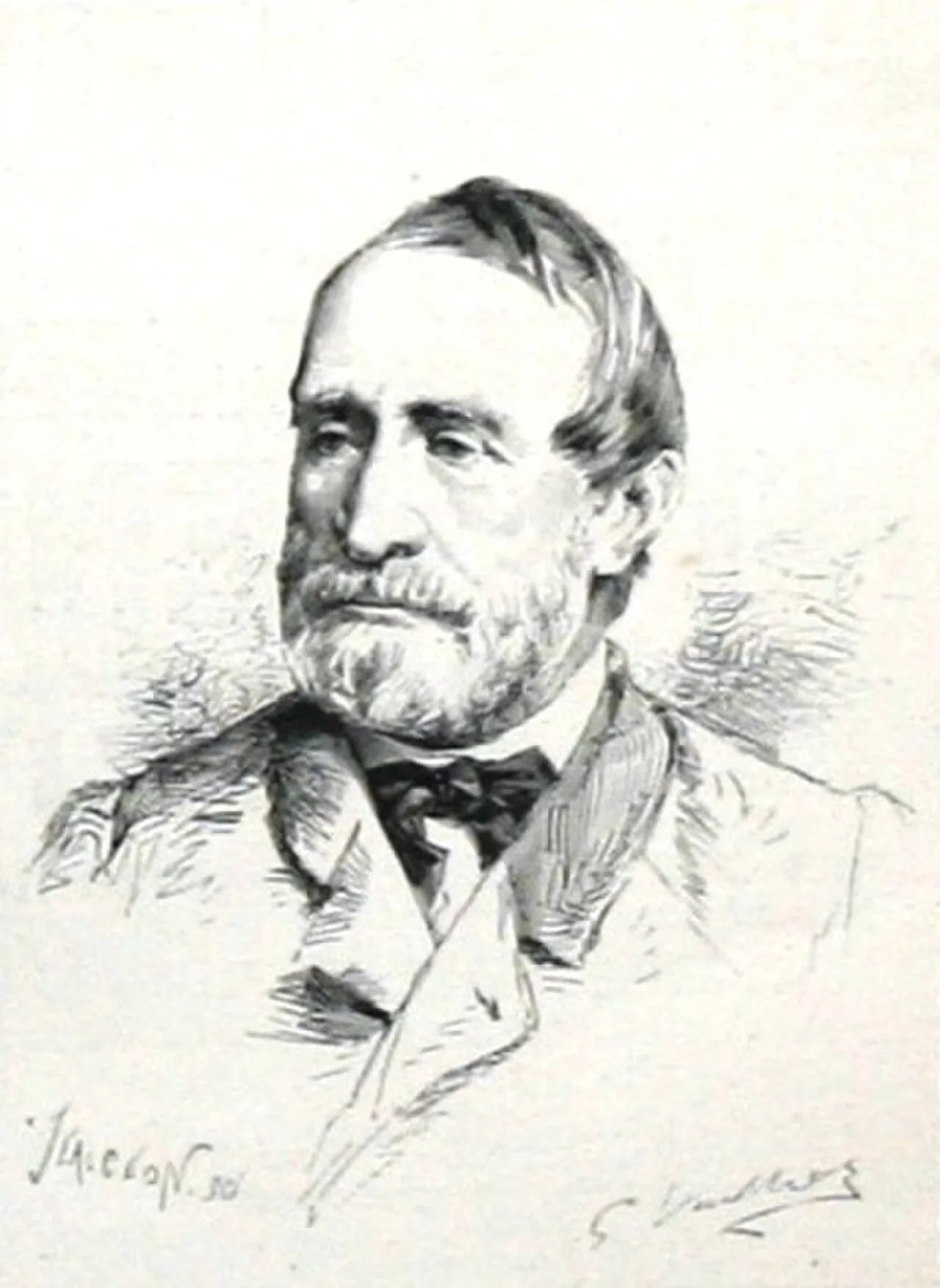 Porträt von Henri Louis Marie de Durfort-Civrac (1812–1884) – Gedenkseite