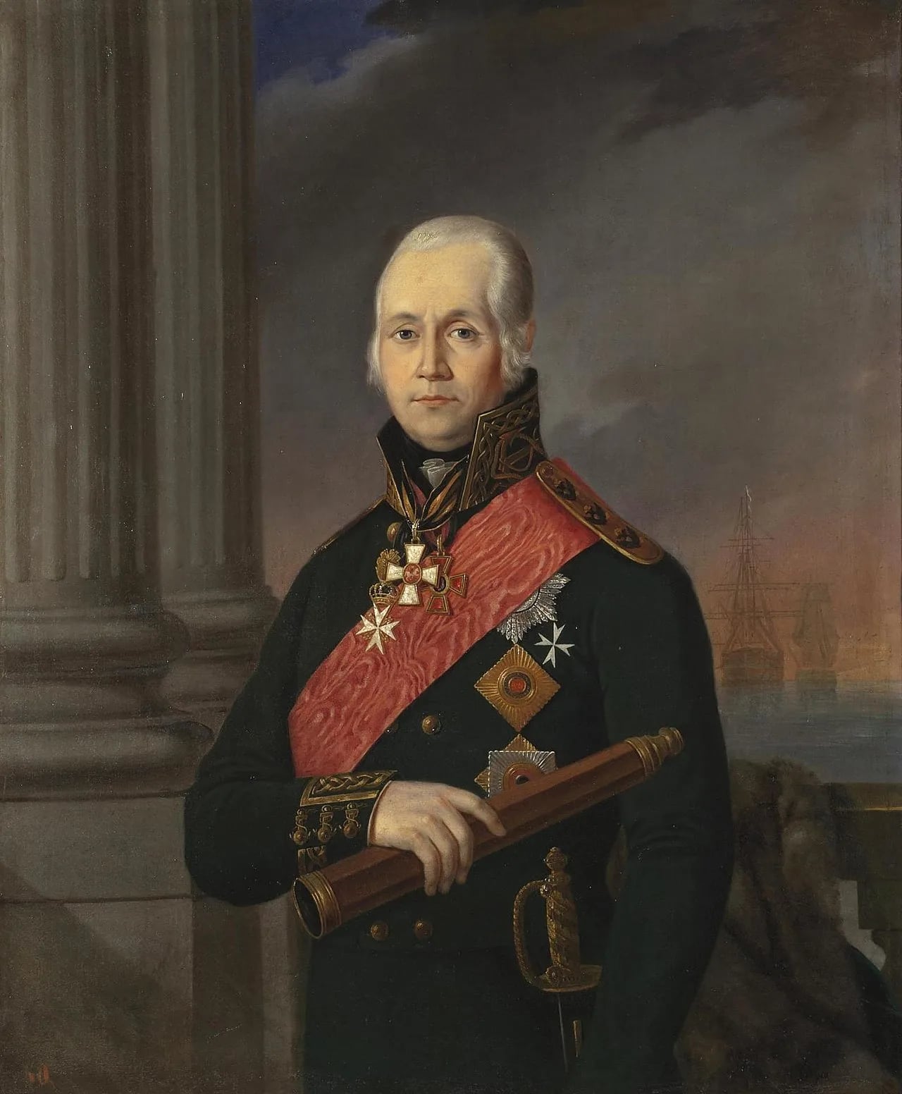 Porträt von Fjodor Fjodorowitsch Uschakow (1745–1817) – Gedenkseite