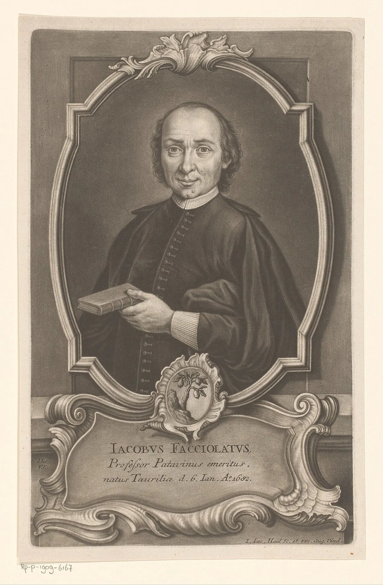 Porträt von Jacopo Facciolati (1682–1769) – Gedenkseite