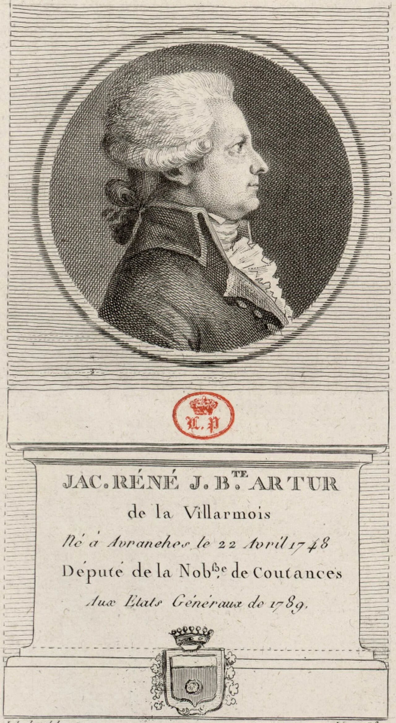 Portrait of Jacques-René-Jean-Baptiste Artur de La Villarmois (1748–1822) – memorial page