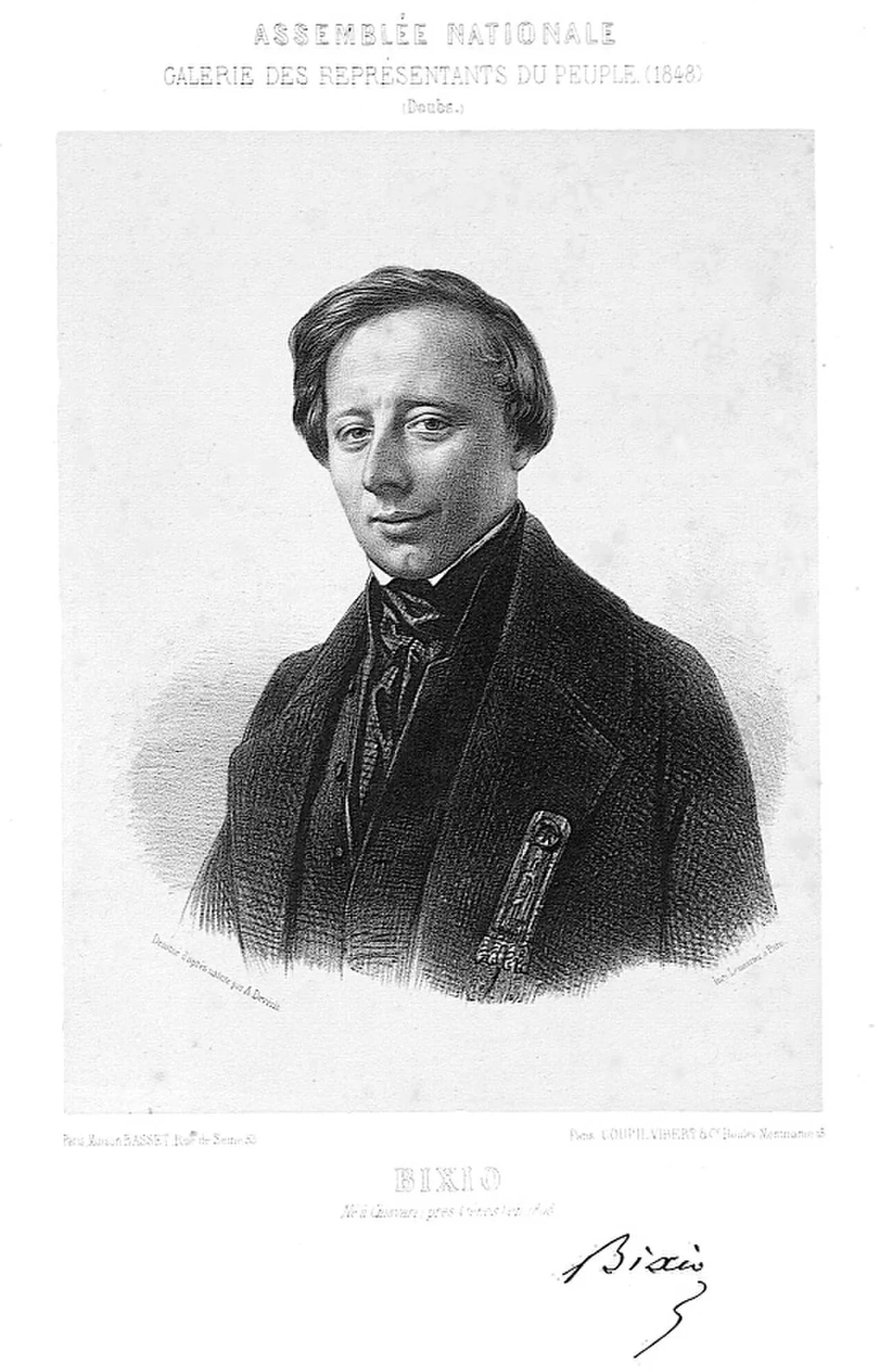 Porträt von Jacques Alexandre Bixio (1808–1865) – Gedenkseite