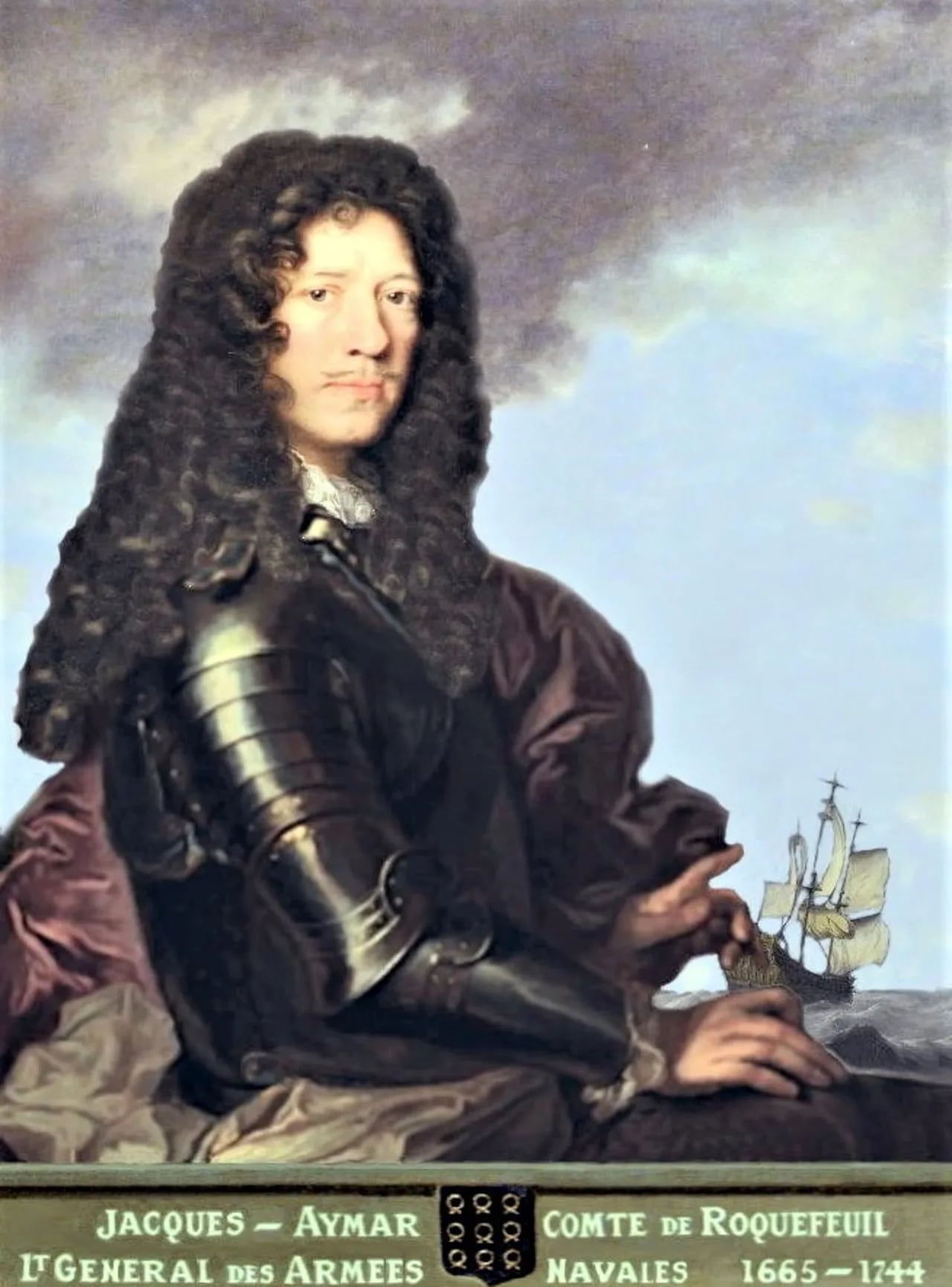 Porträt von Jacques Aymar de Roquefeuil et du Bousquet (1665–1744) – Gedenkseite