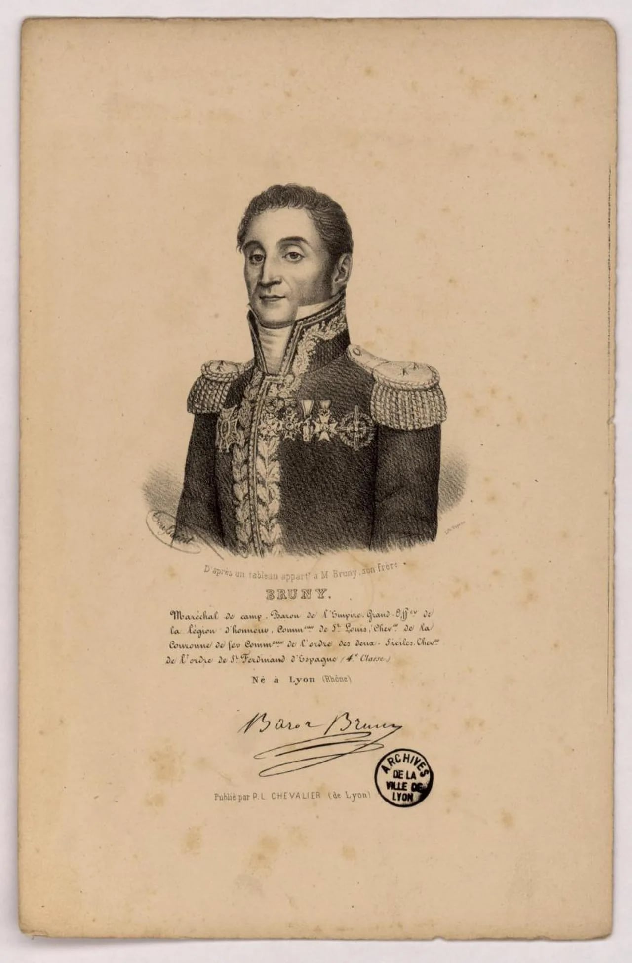 Portrait of Jean-Baptiste Bruny (1769–1846) – memorial page
