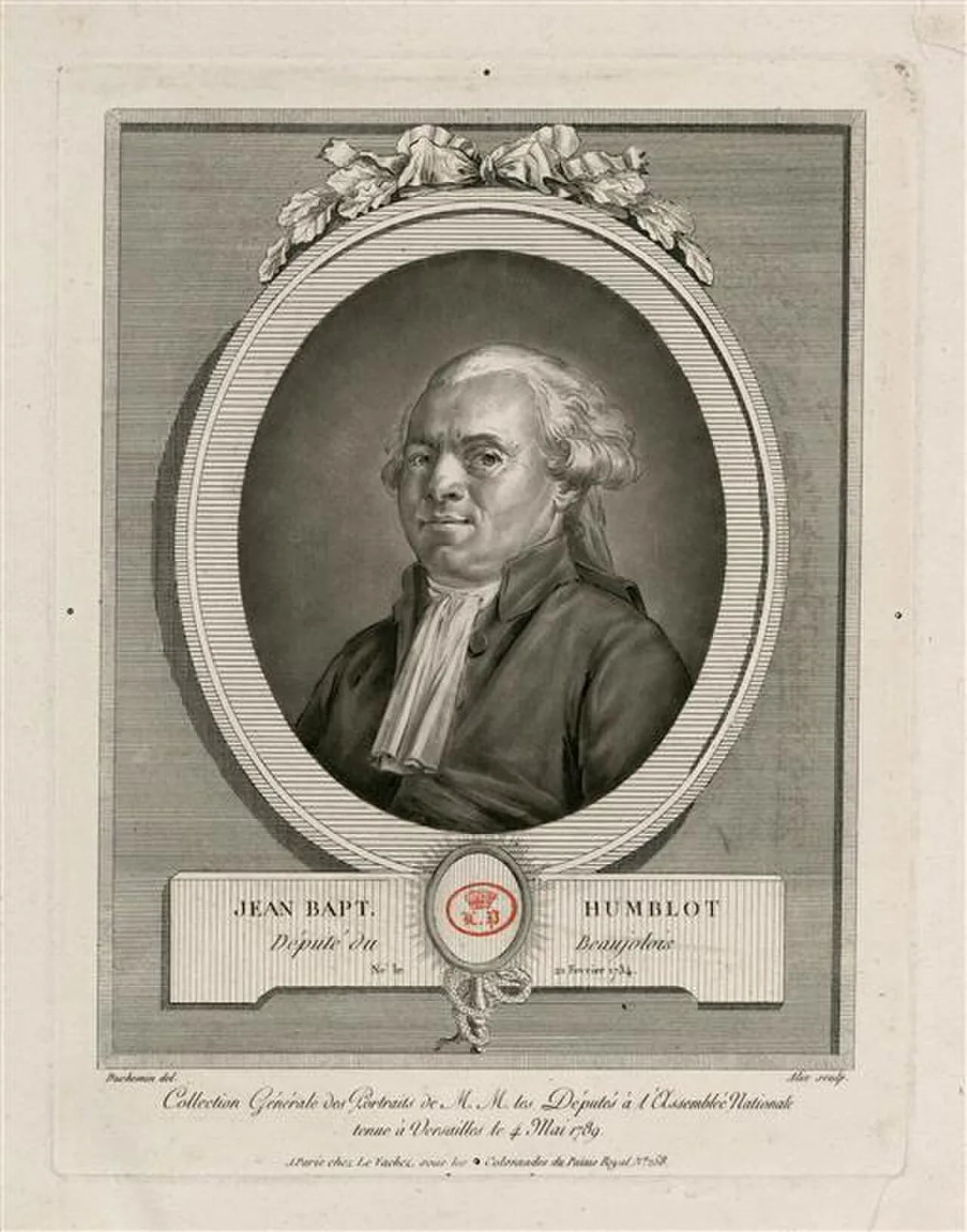 Porträt von Jean-Baptiste Humblot (1734–1809) – Gedenkseite