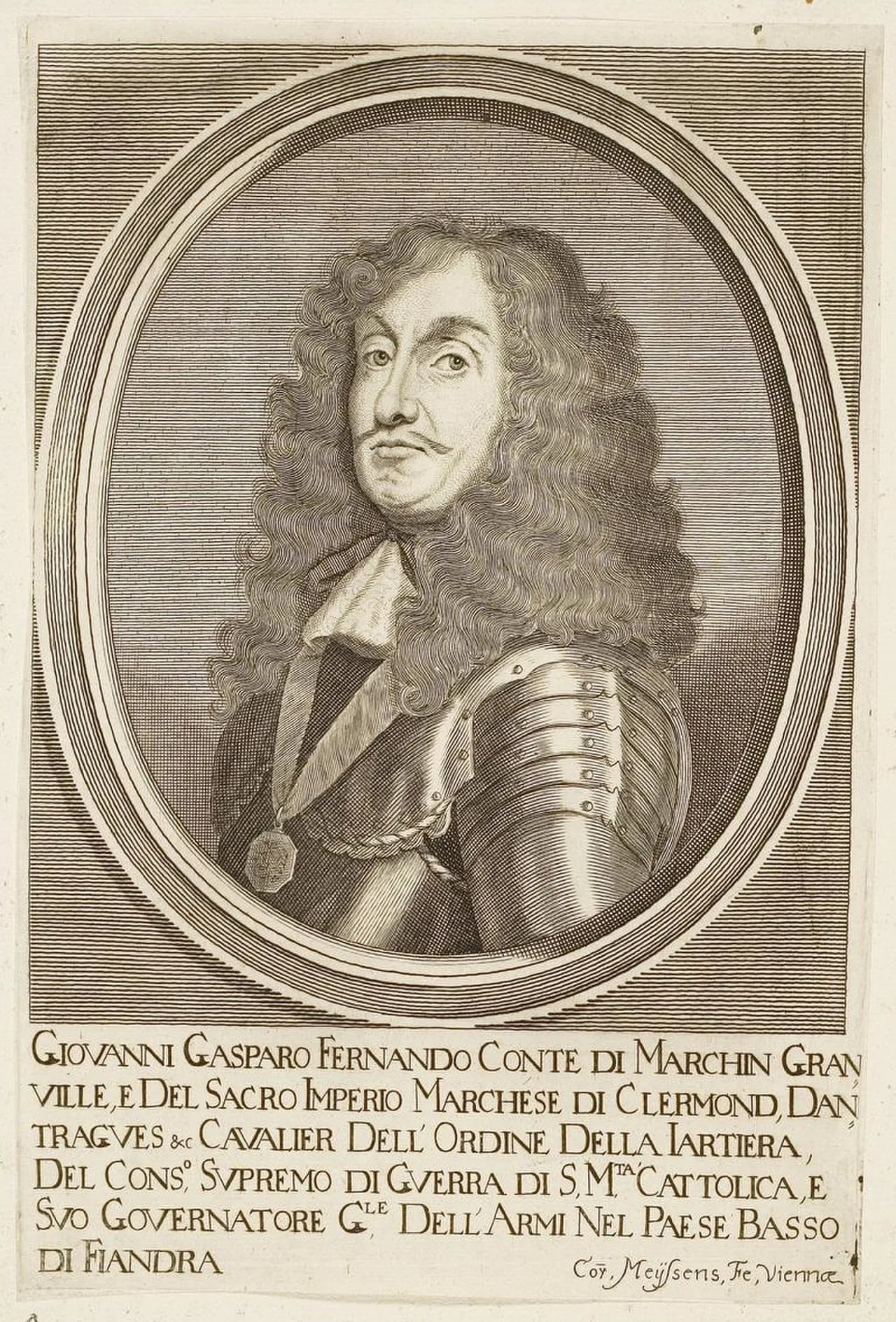 Porträt von Jean-Gaspard Ferdinand de Marchin (1601–1673) – Gedenkseite