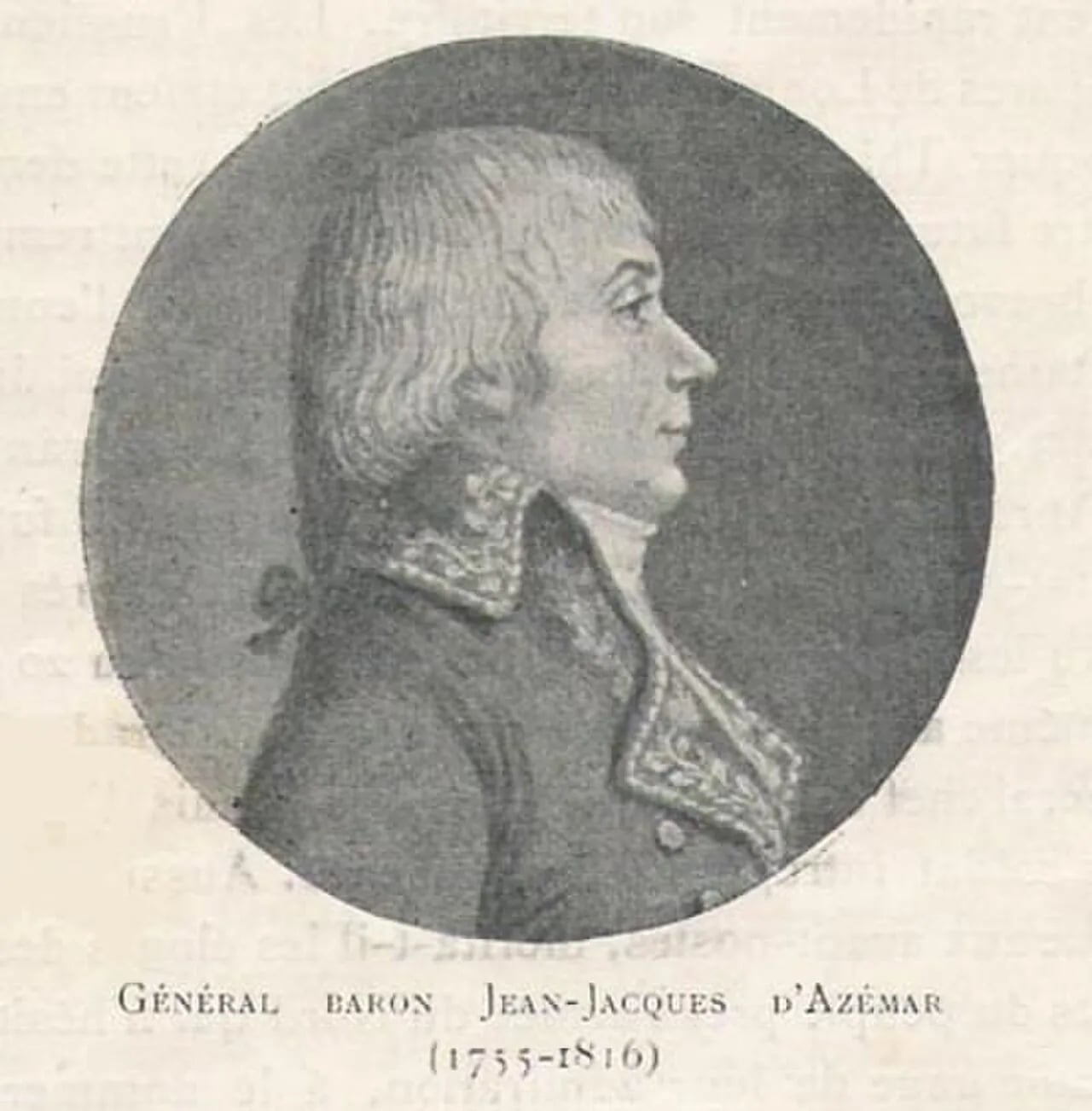 Porträt von Jean-Jacques d'Azémar (1757–1816) – Gedenkseite