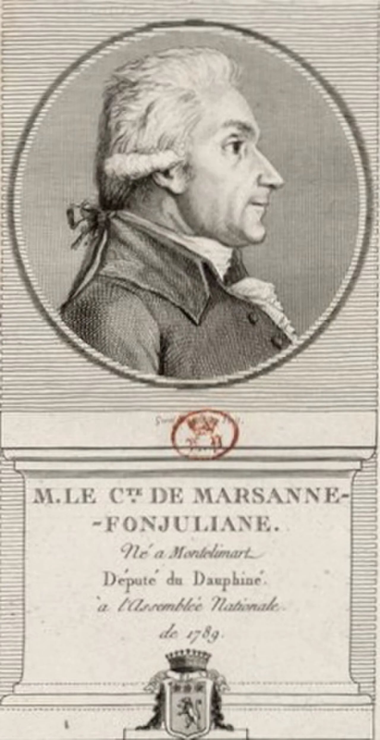 Porträt von Jean-Louis-Charles-François de Marsanne (1741–1815) – Gedenkseite