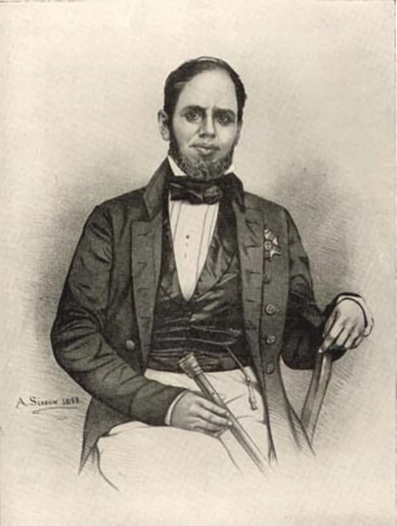 Porträt von Jerônimo Francisco Coelho (1806–1860) – Gedenkseite
