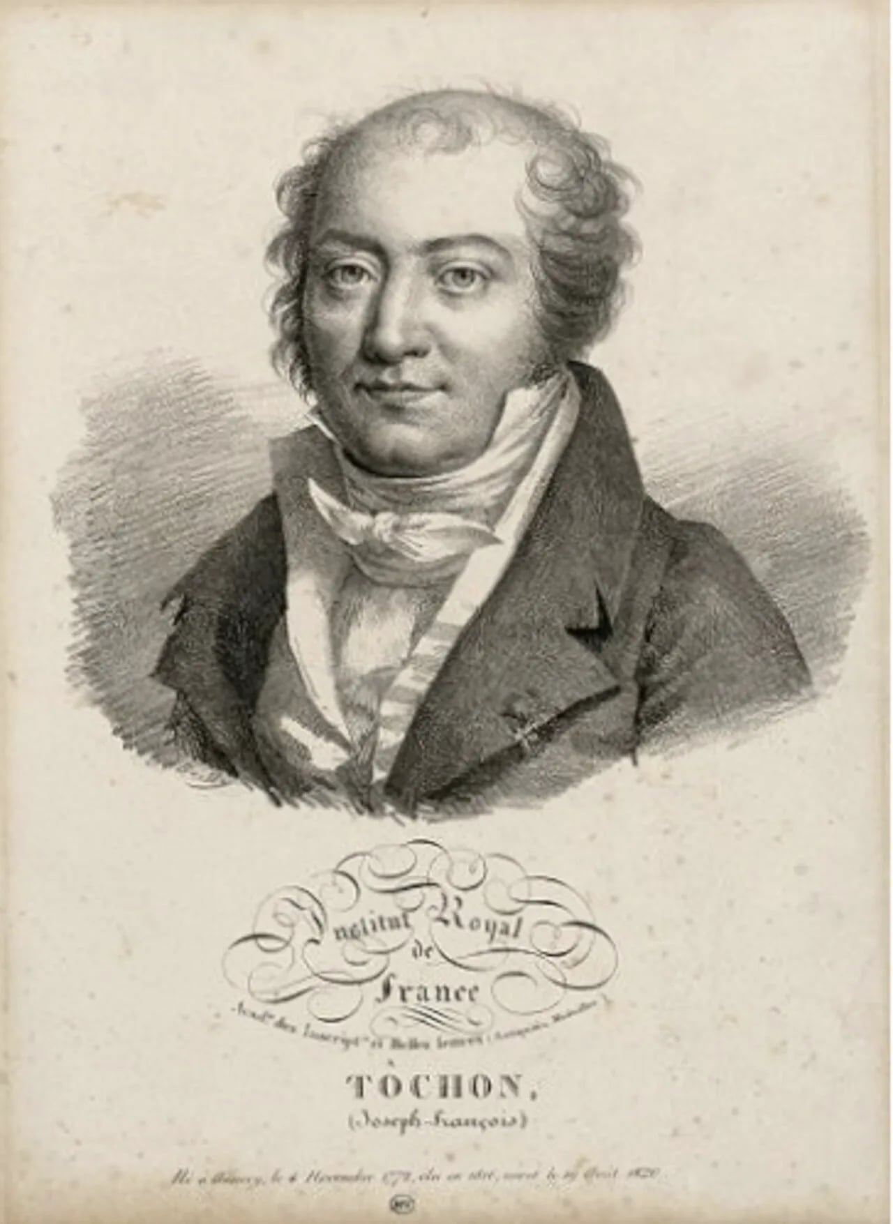 Porträt von Joseph-François Tochon (1772–1820) – Gedenkseite