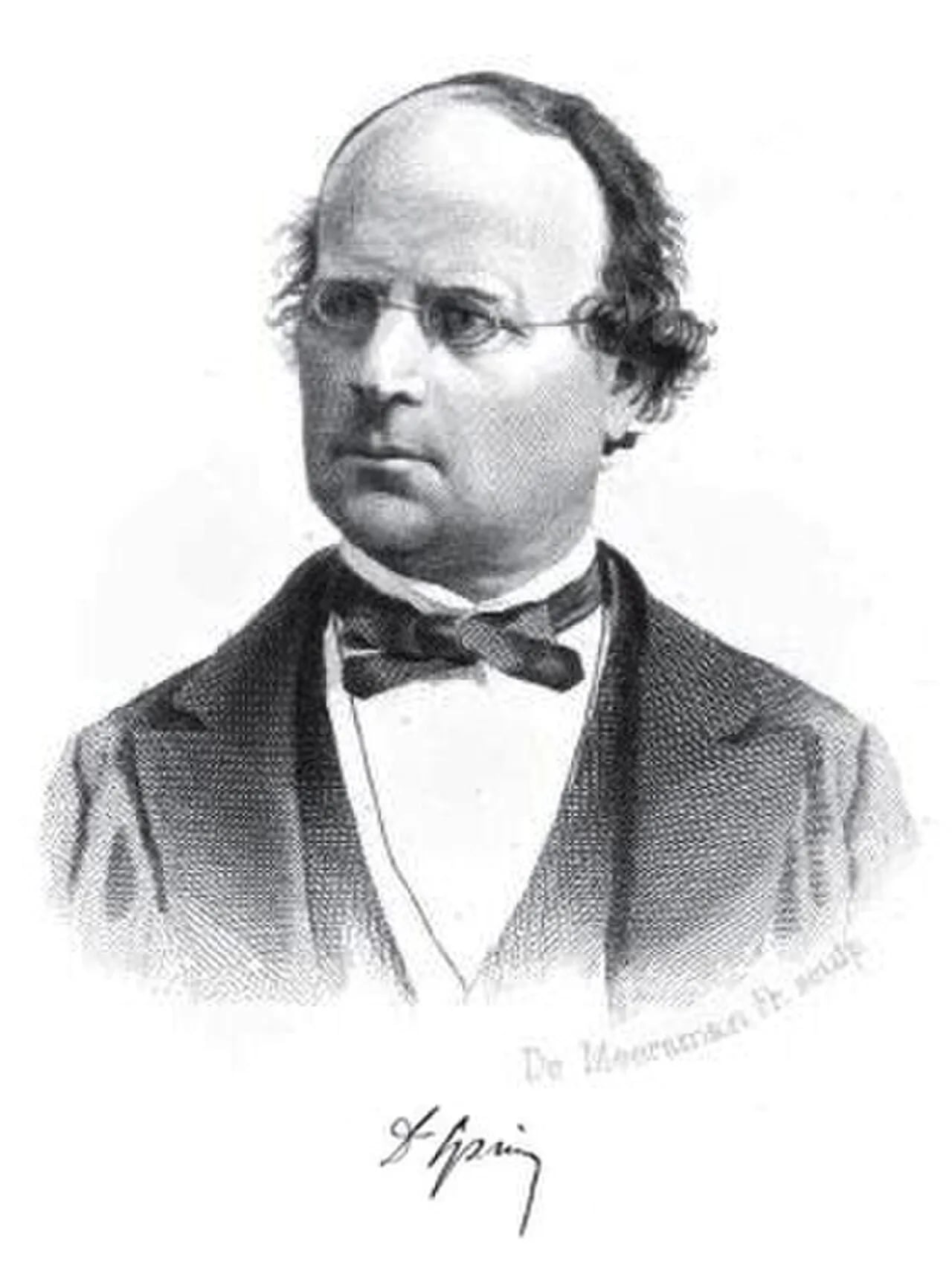 Porträt von Anton Friedrich Spring (1814–1872) – Gedenkseite