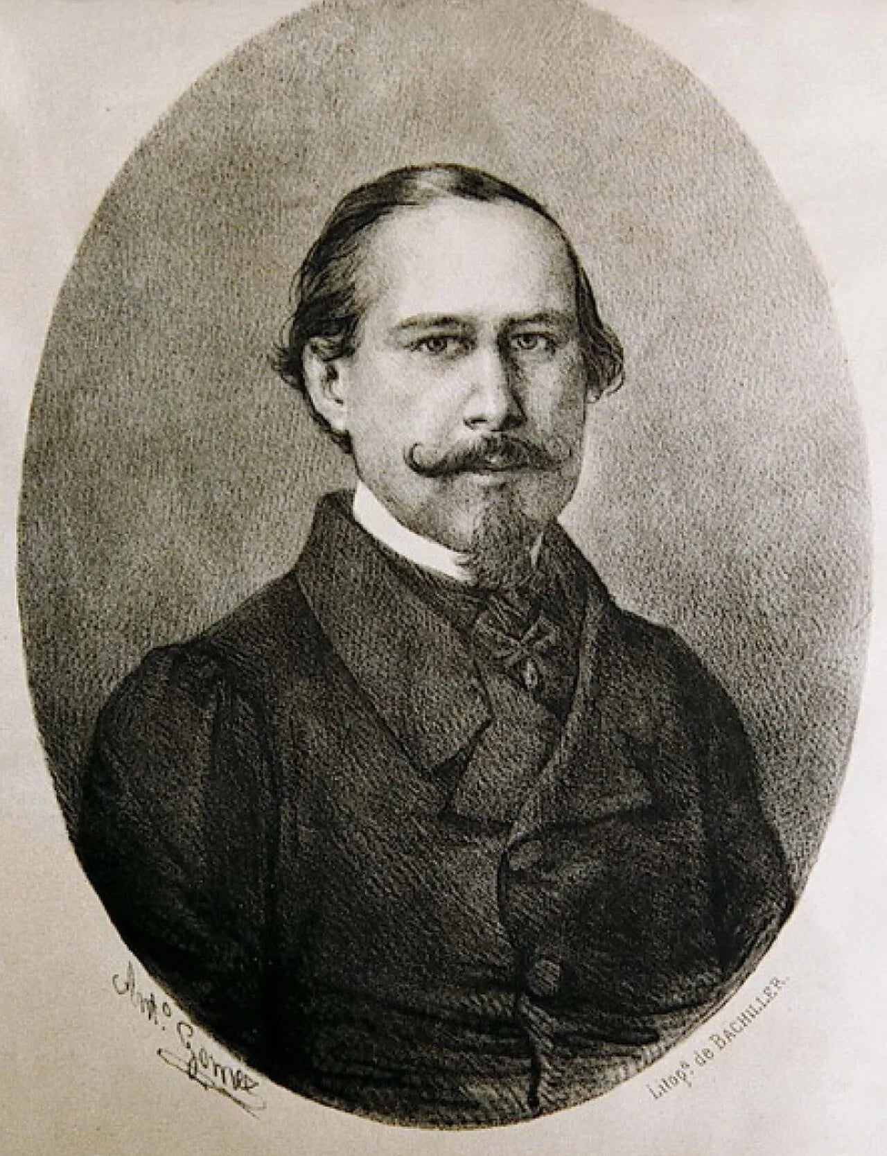 Porträt von Juan Rico y Amat (1821–1870) – Gedenkseite