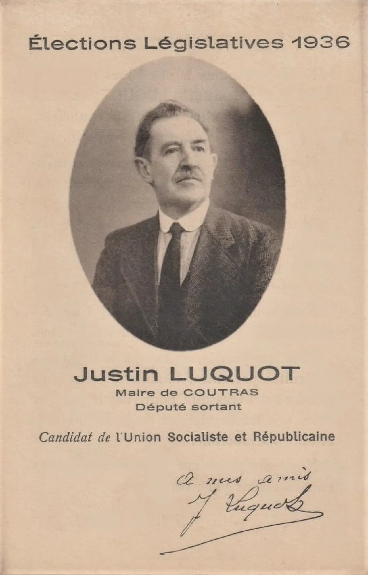 Porträt von Justin Luquot (1881–1944) – Gedenkseite