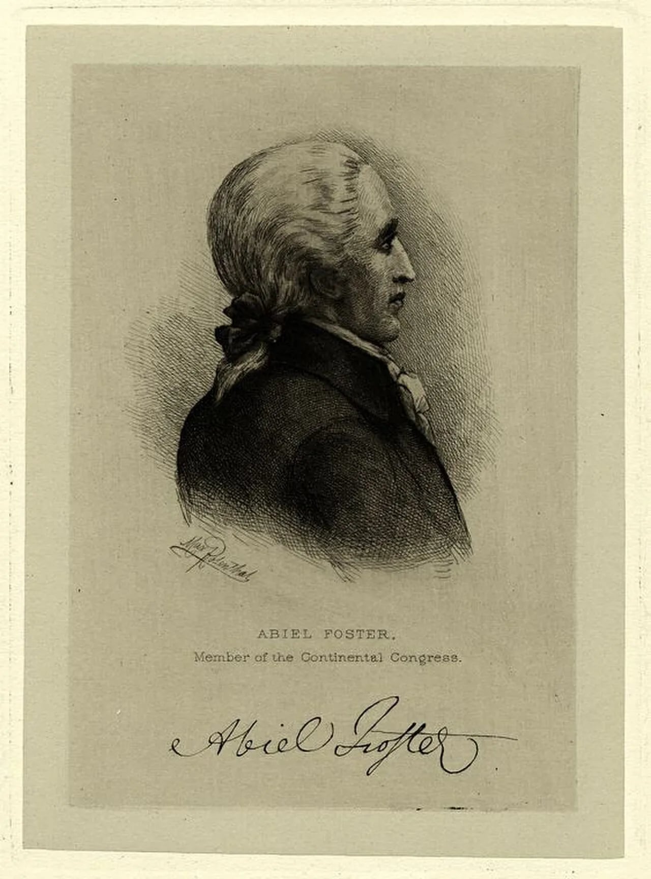Porträt von Abiel Foster (1735–1806) – Gedenkseite