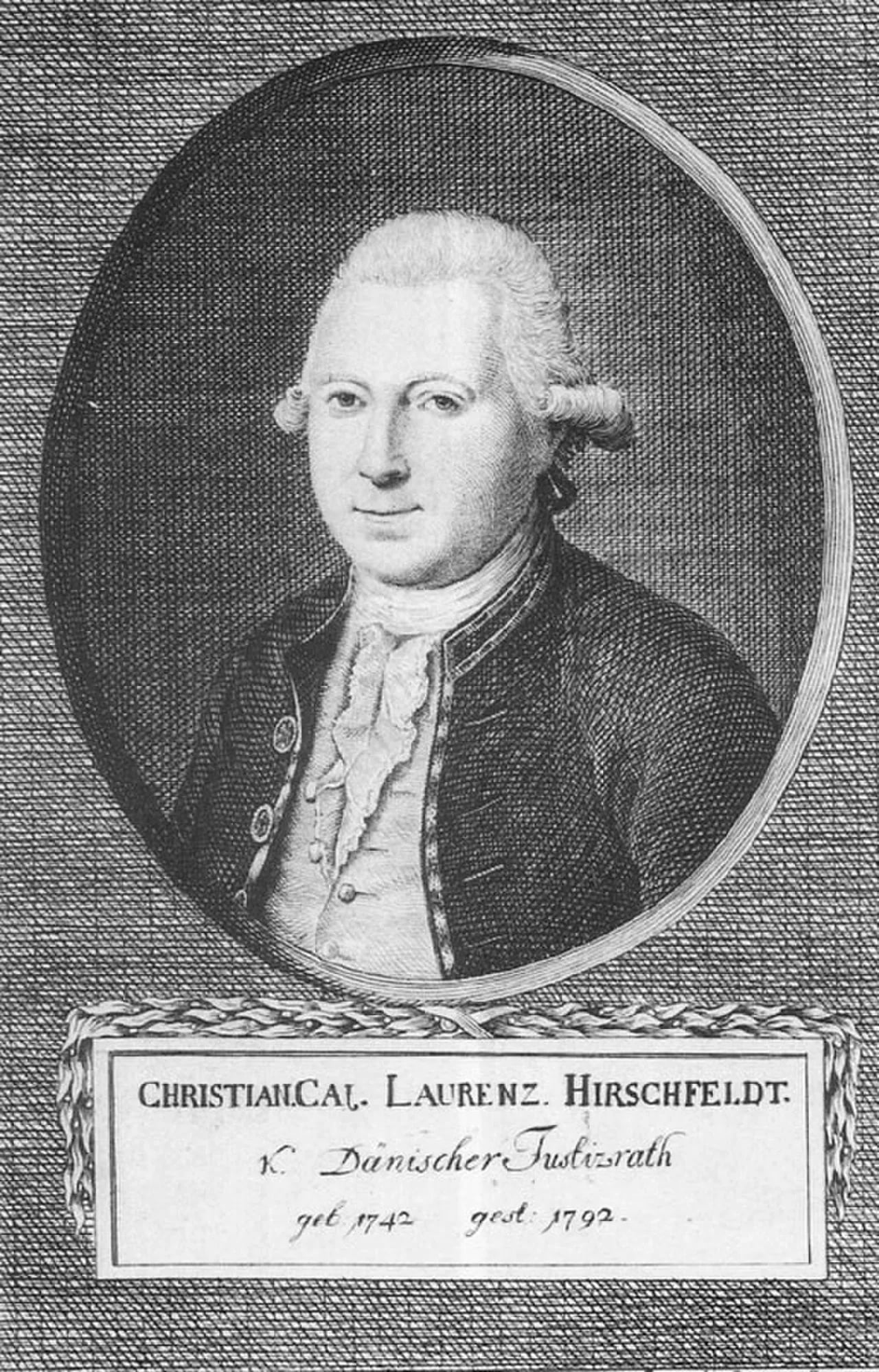 Porträt von Christian Cay Lorenz Hirschfeld (1742–1792) – Gedenkseite