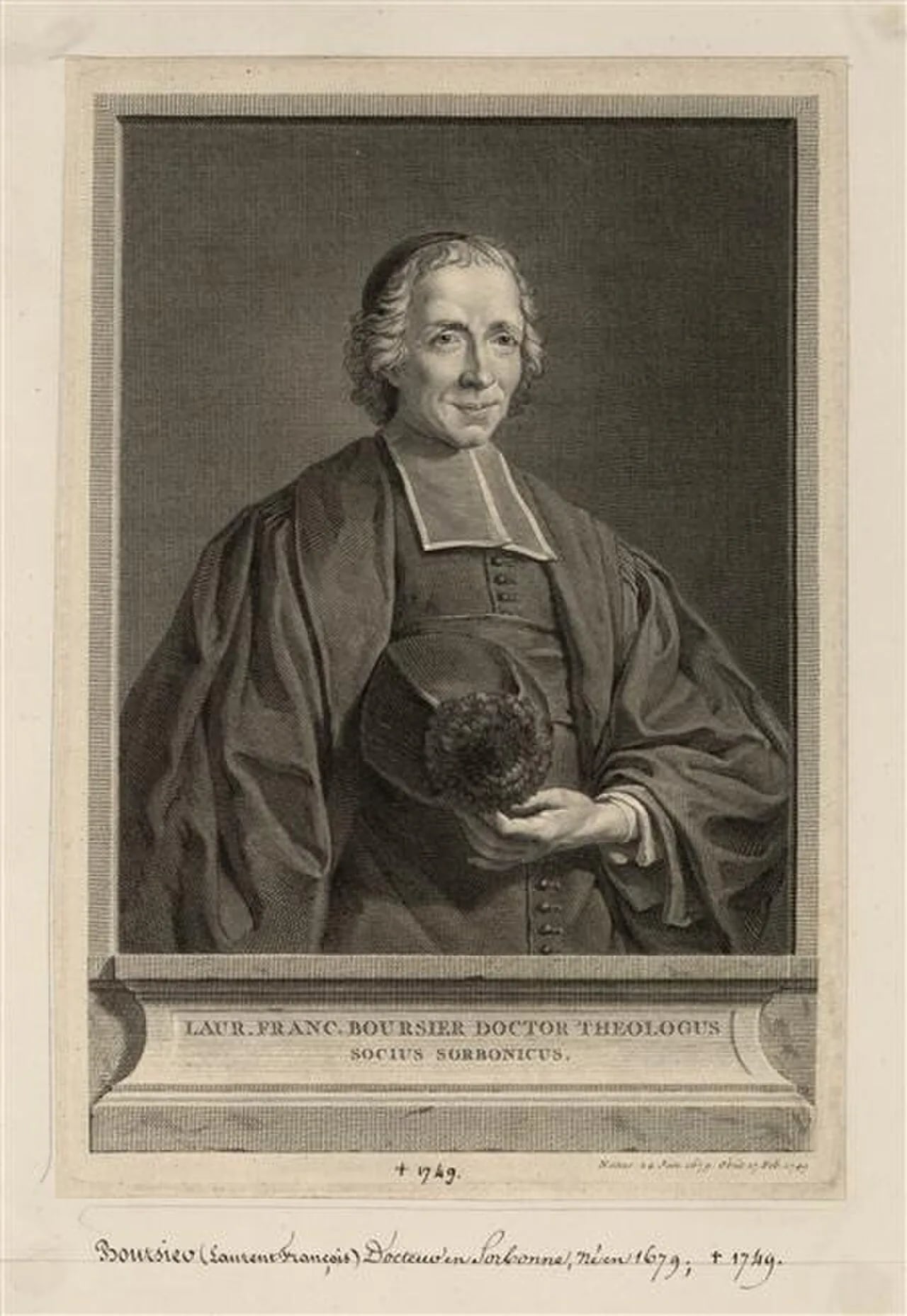 Porträt von Laurent-François Boursier (1679–1749) – Gedenkseite