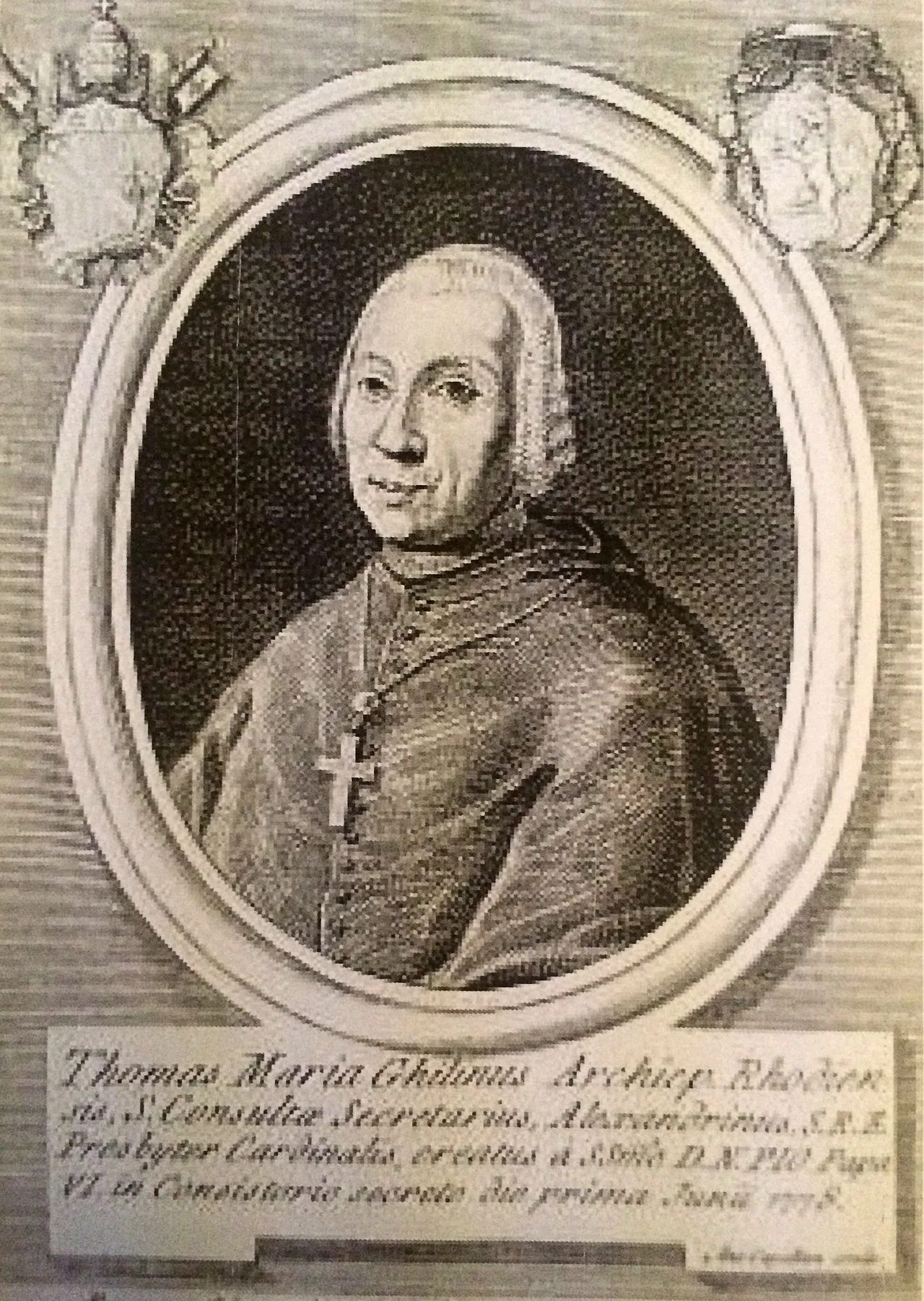 Porträt von Tommaso Maria Ghilini (1718–1787) – Gedenkseite