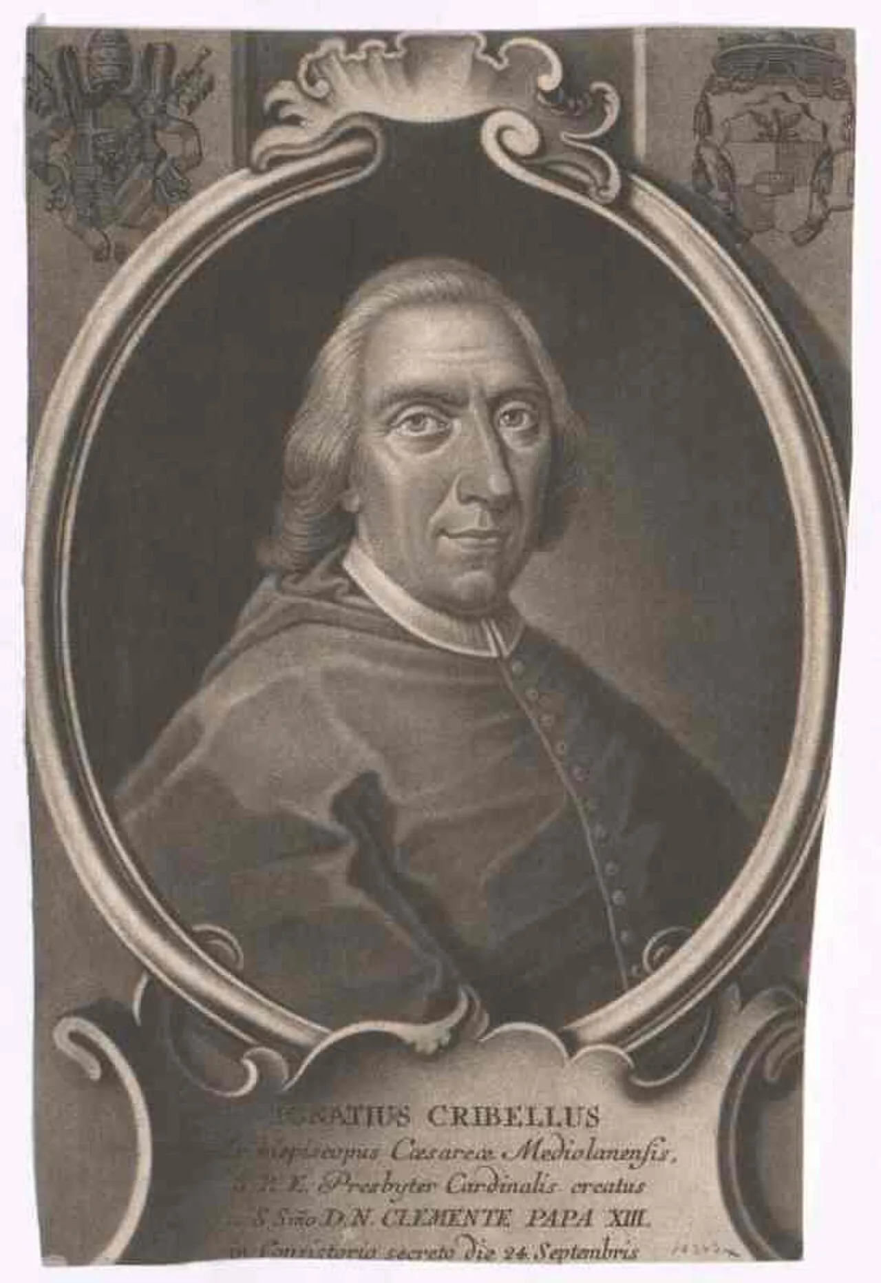 Porträt von Ignazio Michele Crivelli (1698–1768) – Gedenkseite