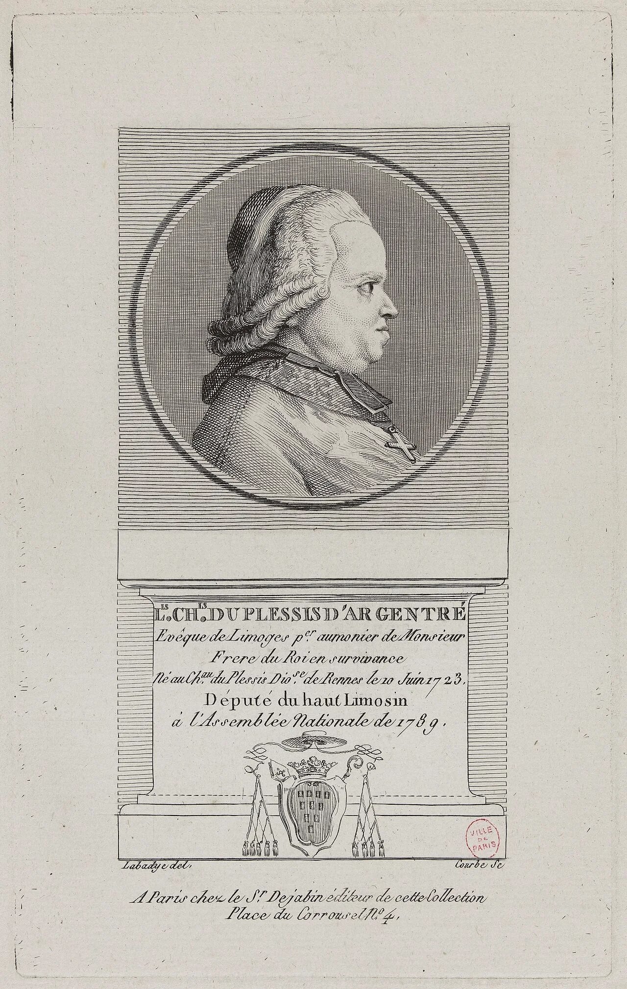 Portrait of Louis Charles du Plessis d'Argentré (1723–1808) – memorial page