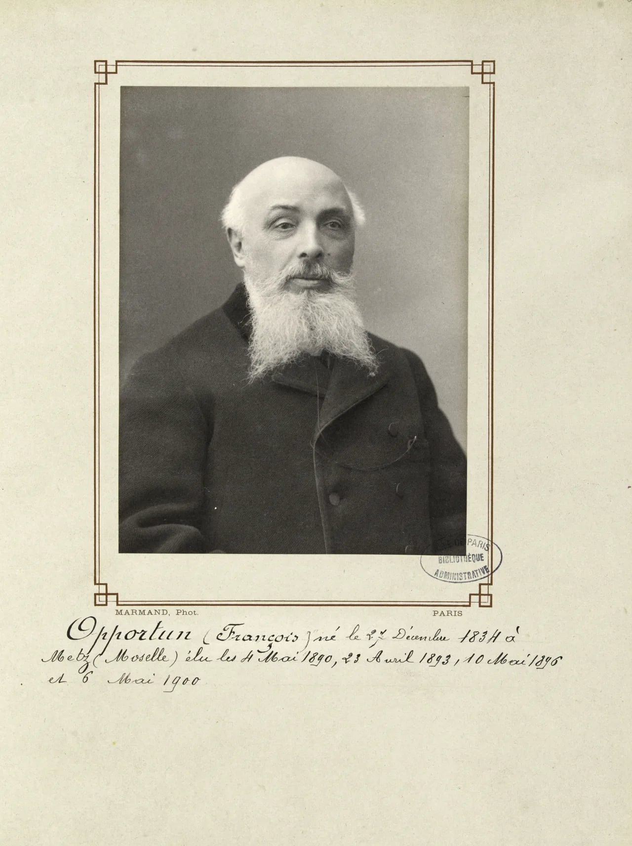Porträt von François Opportun (1834–1916) – Gedenkseite