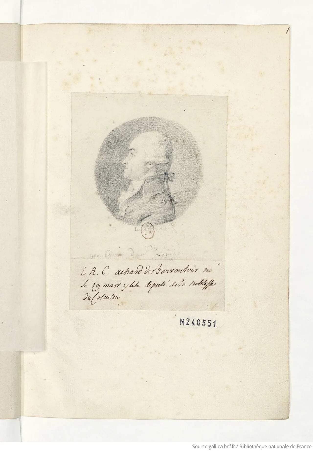Portrait of Luc René Charles Achard de Bonvouloir (1744–1827) – memorial page
