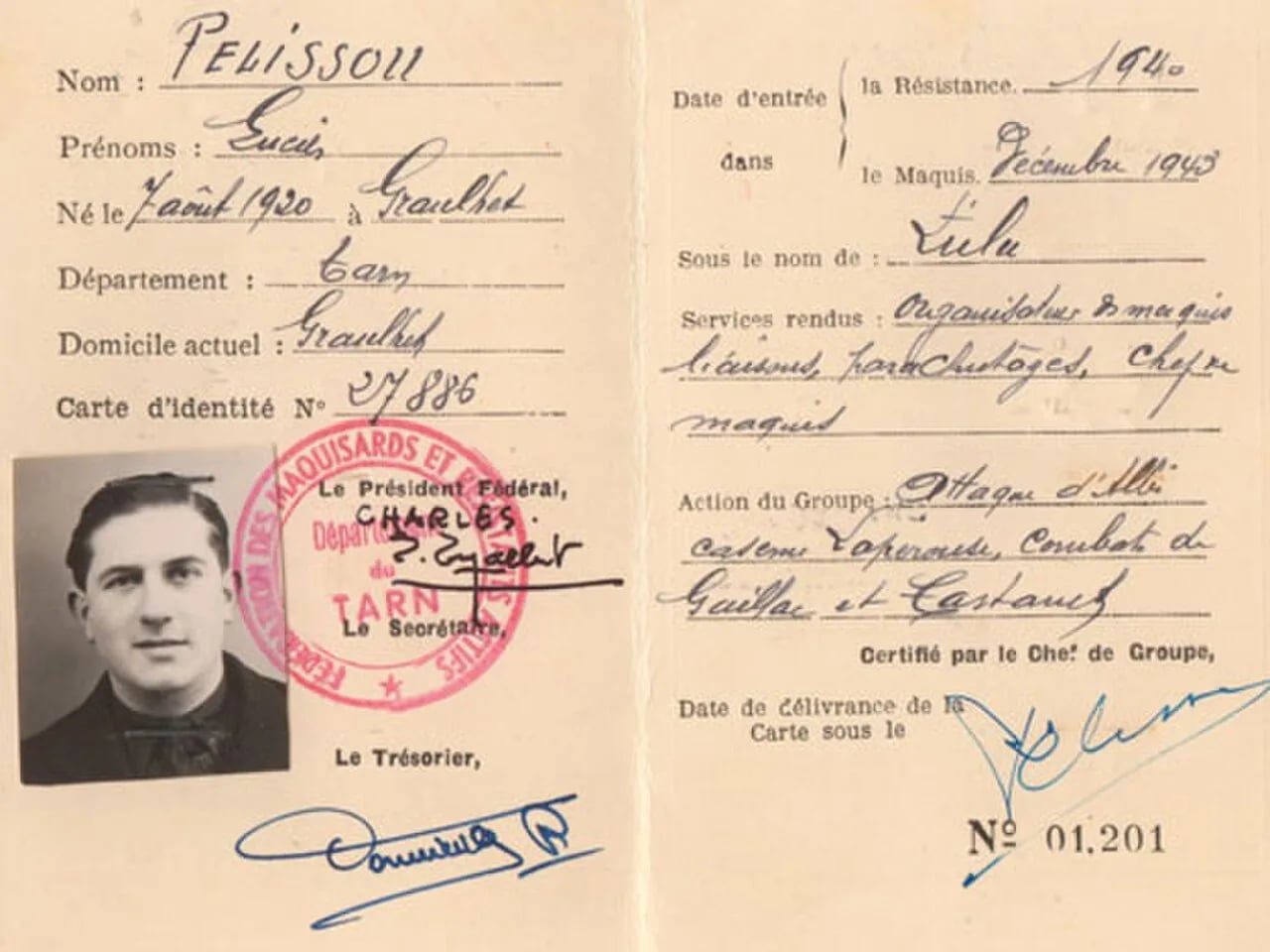 Portrait of Lucien Pélissou (1920–2007) – memorial page