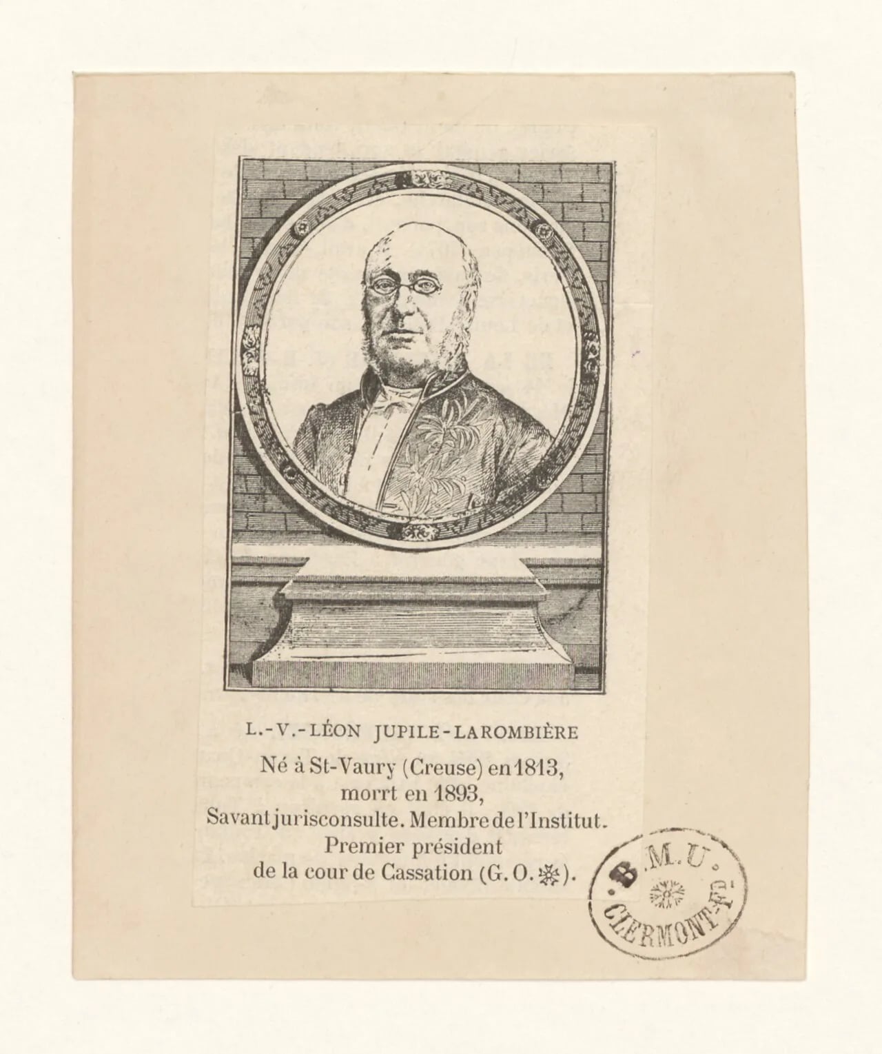 Portrait of Léobon Larombière (1813–1893) – memorial page