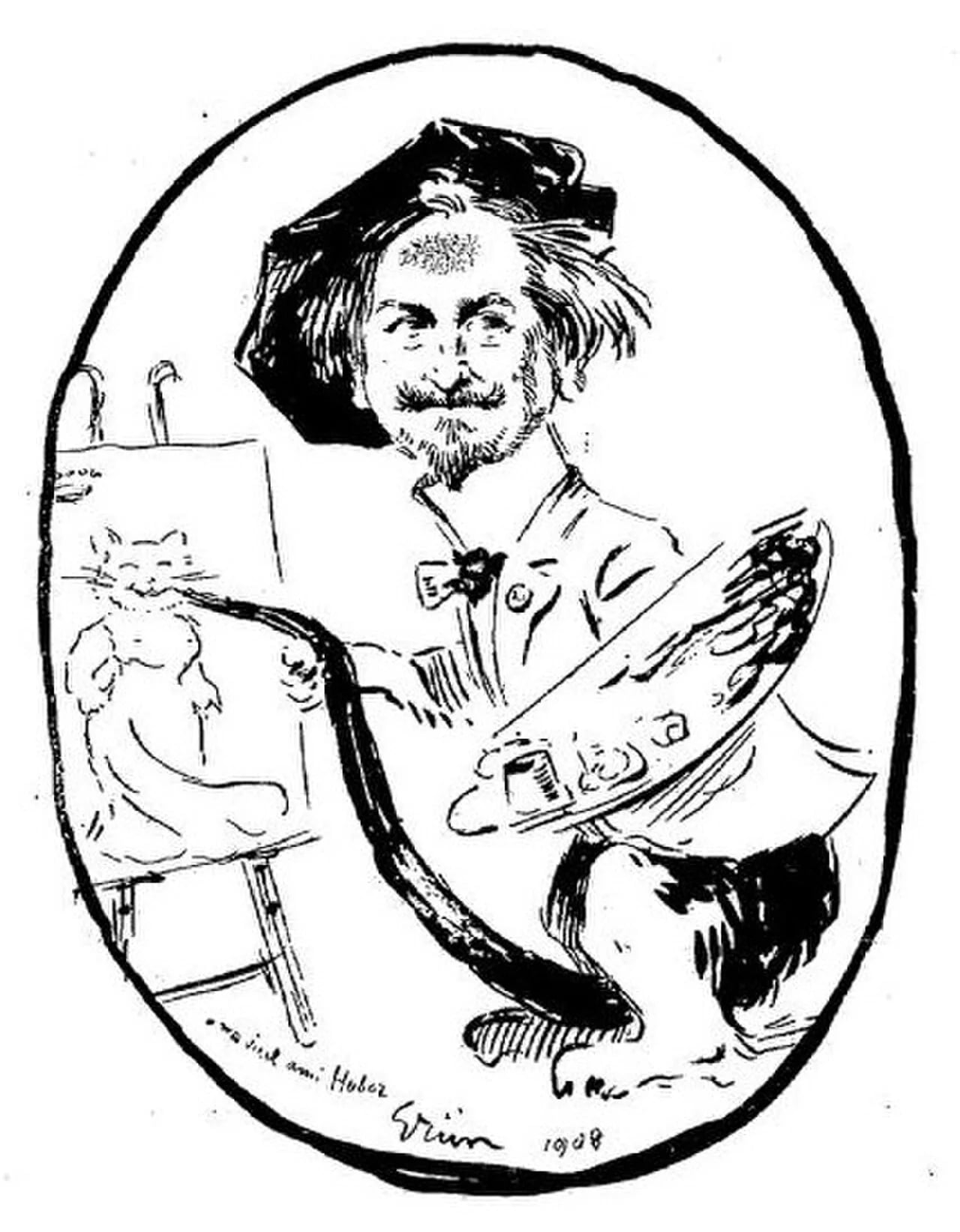Portrait of Léon Huber (1858–1928) – memorial page