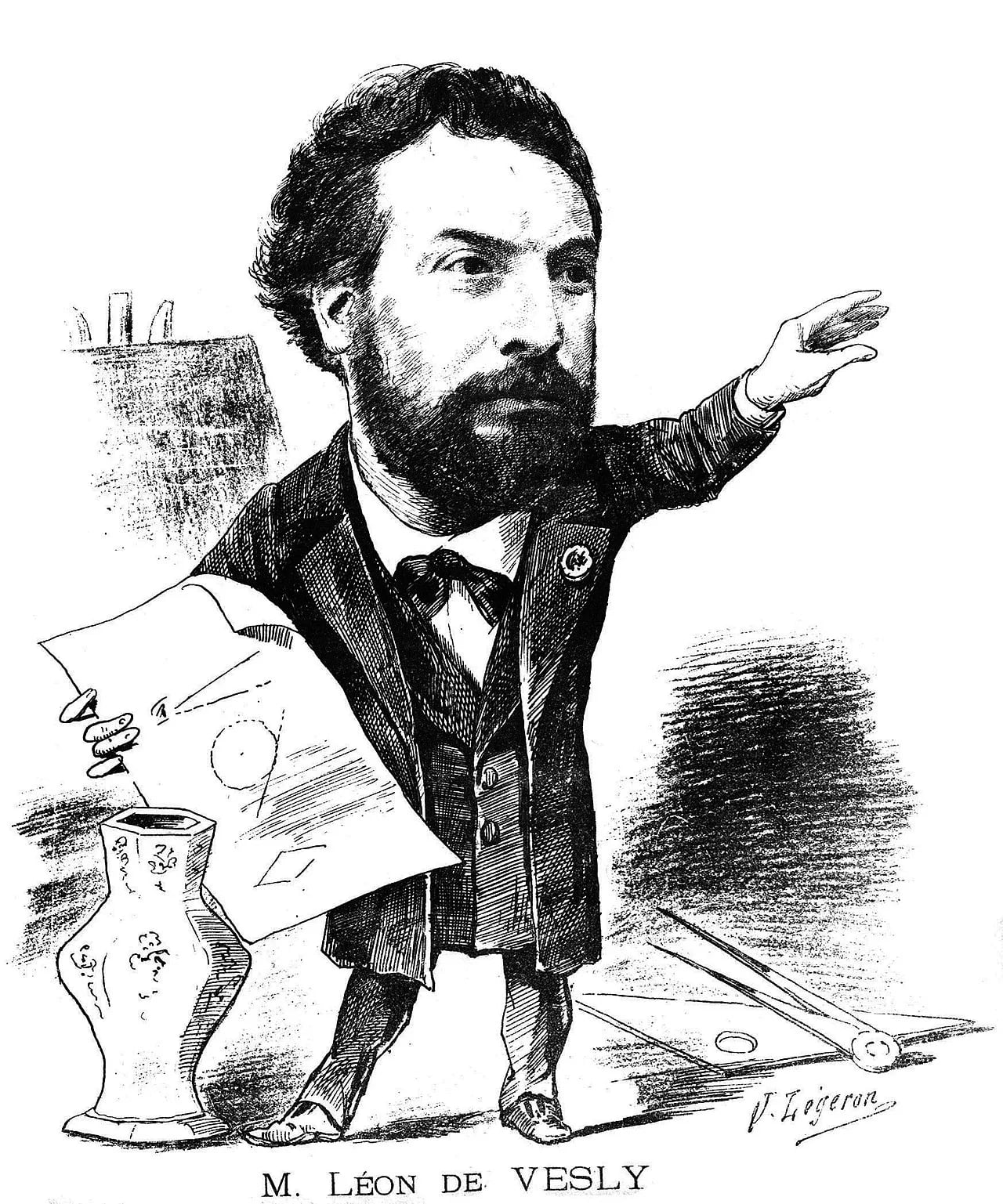 Porträt von Léon de Vesly (1844–1920) – Gedenkseite