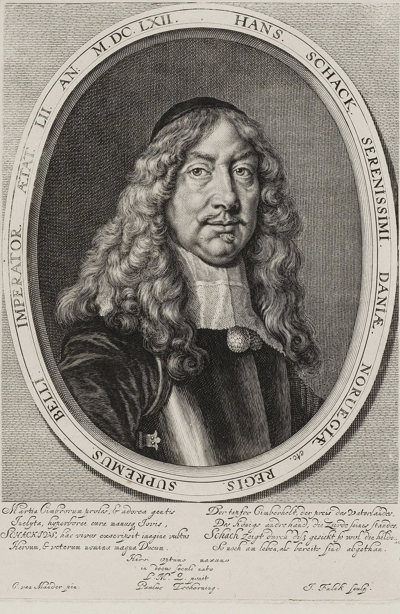 Porträt von Hans von Schack (1609–1676) – Gedenkseite