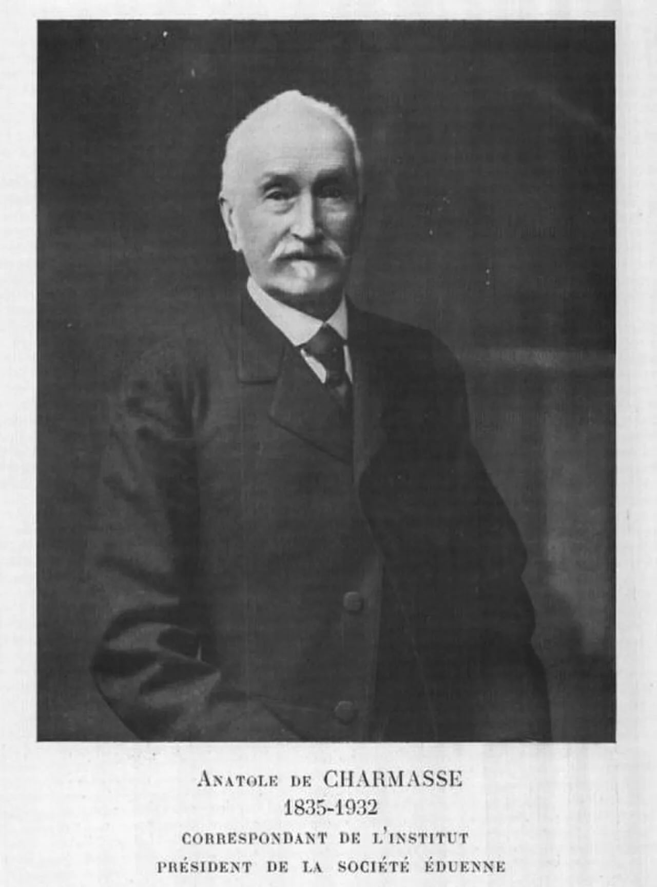 Portrait of Anatole de Charmasse (1835–1932) – memorial page
