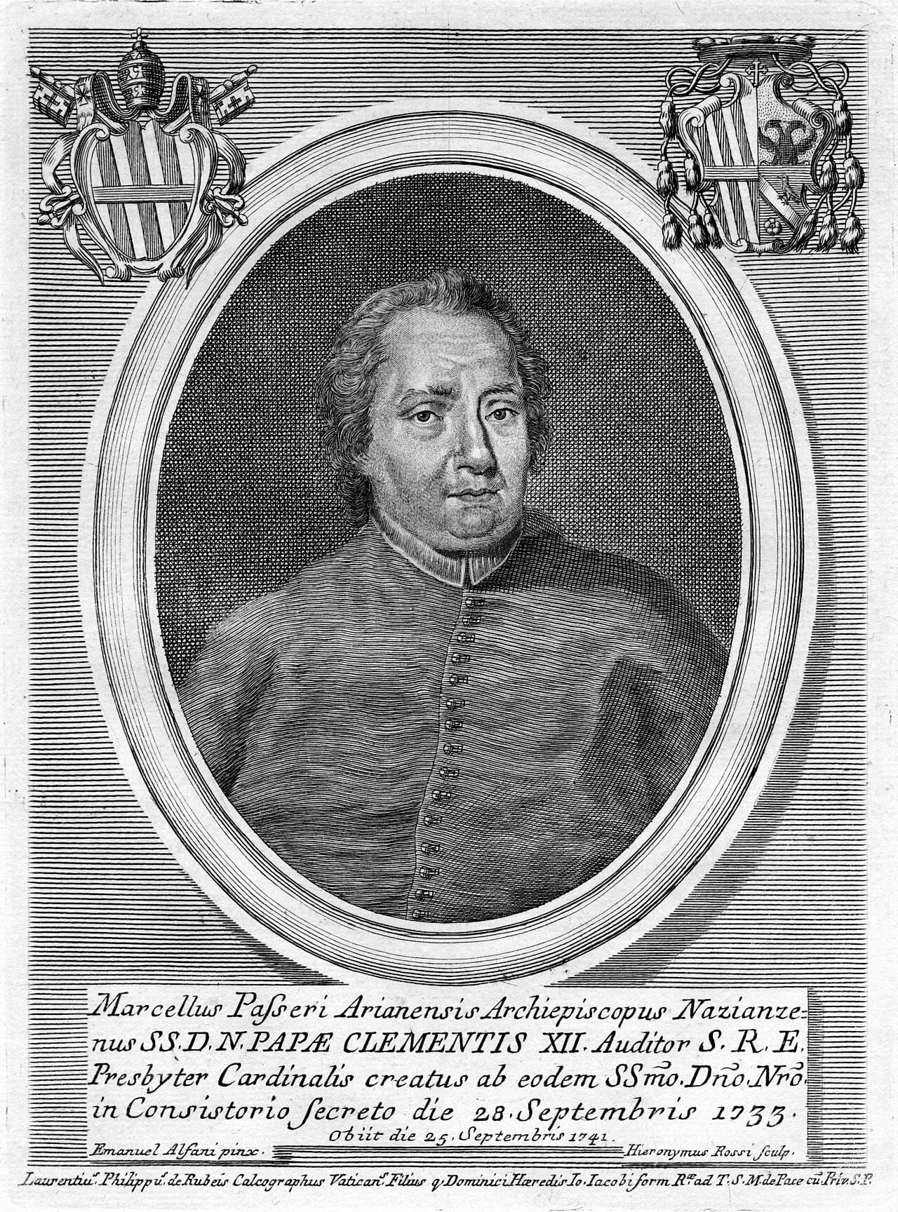 Portrait of Marcello Passari (1678–1741) – memorial page