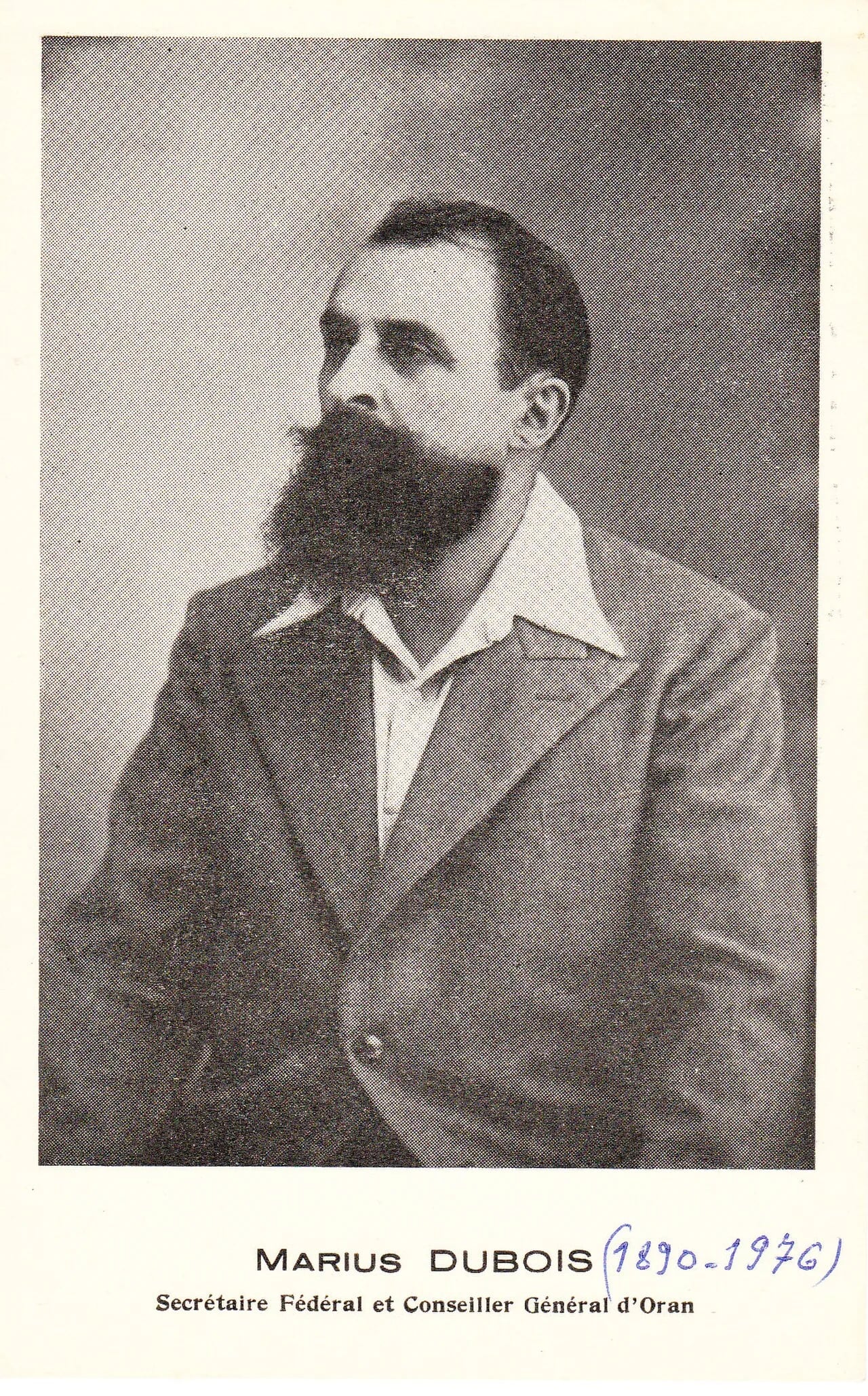 Porträt von Marius Dubois (1890–1976) – Gedenkseite