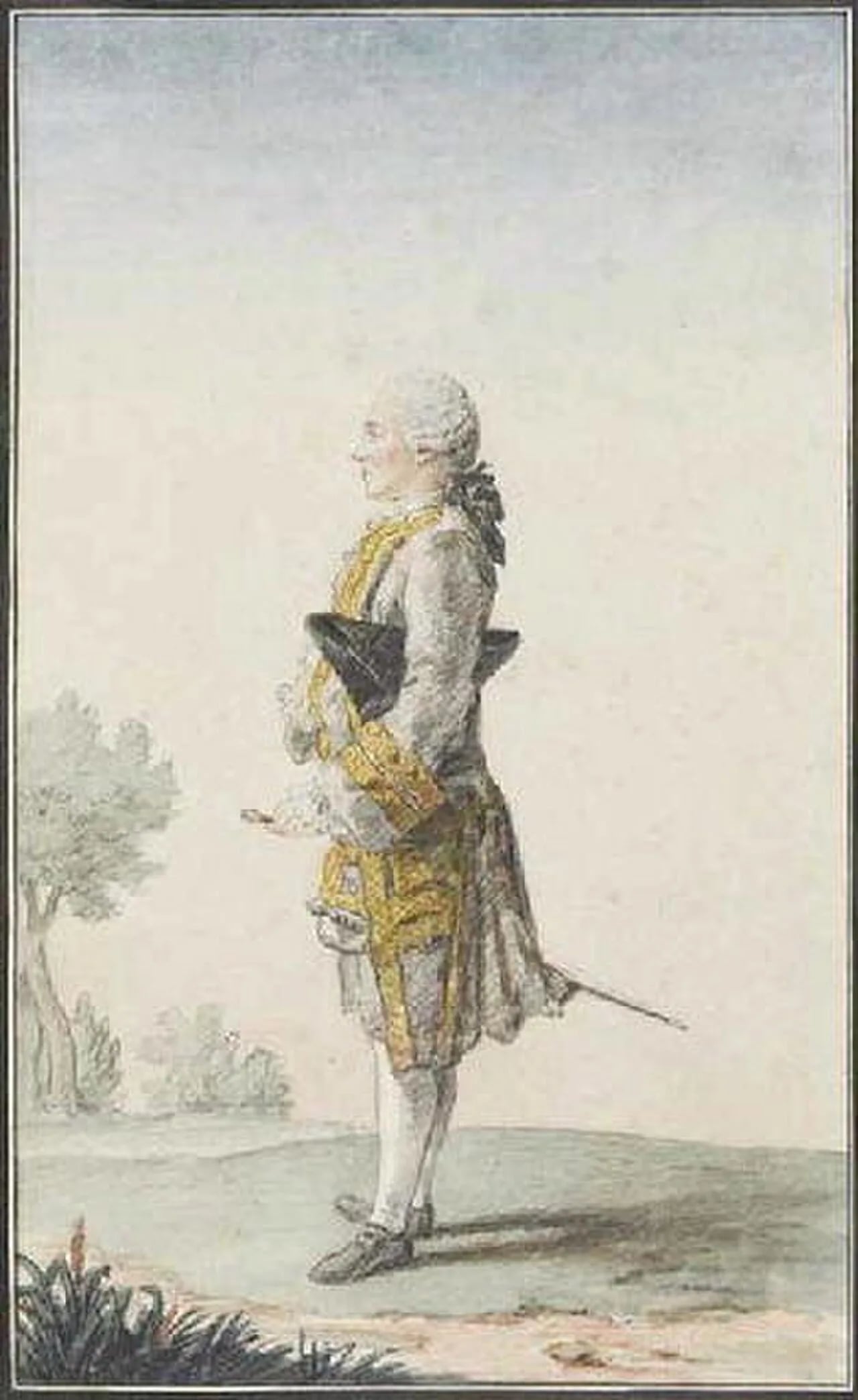 Porträt von Mathieu-François Pidansat de Mairobert (1727–1779) – Gedenkseite