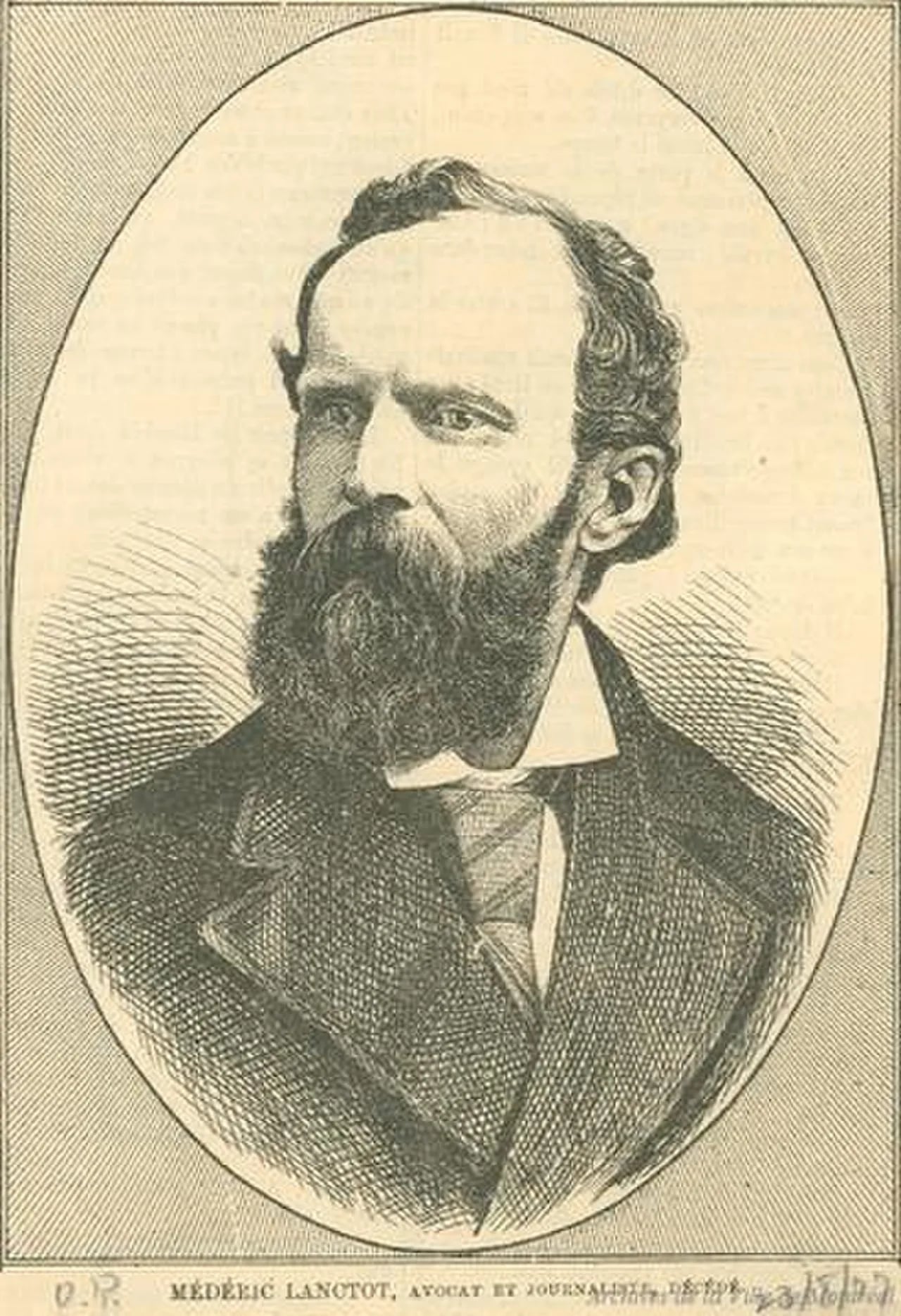 Portrait of Médéric Lanctôt (1838–1877) – memorial page