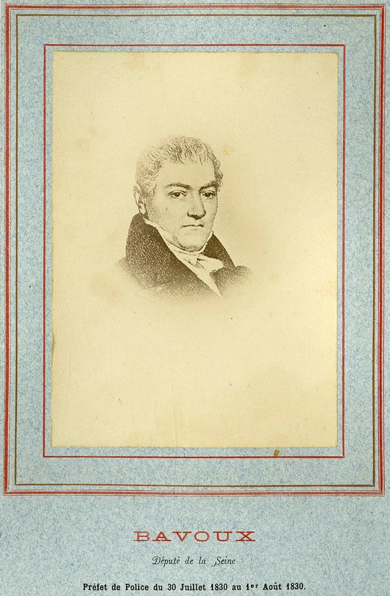 Portrait of Nicolas Bavoux (1774–1848) – memorial page