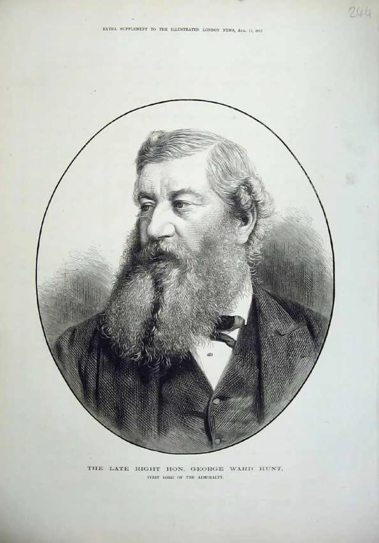 Portrait of George Ward Hunt (1825–1877) – memorial page
