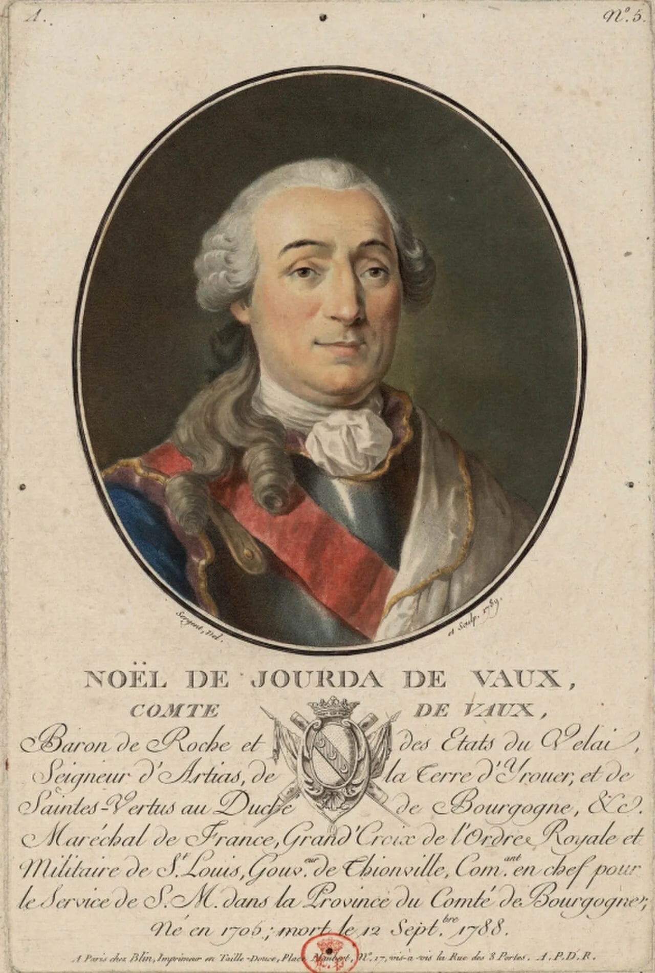 Portrait of Noël Jourda de Vaux (1705–1788) – memorial page