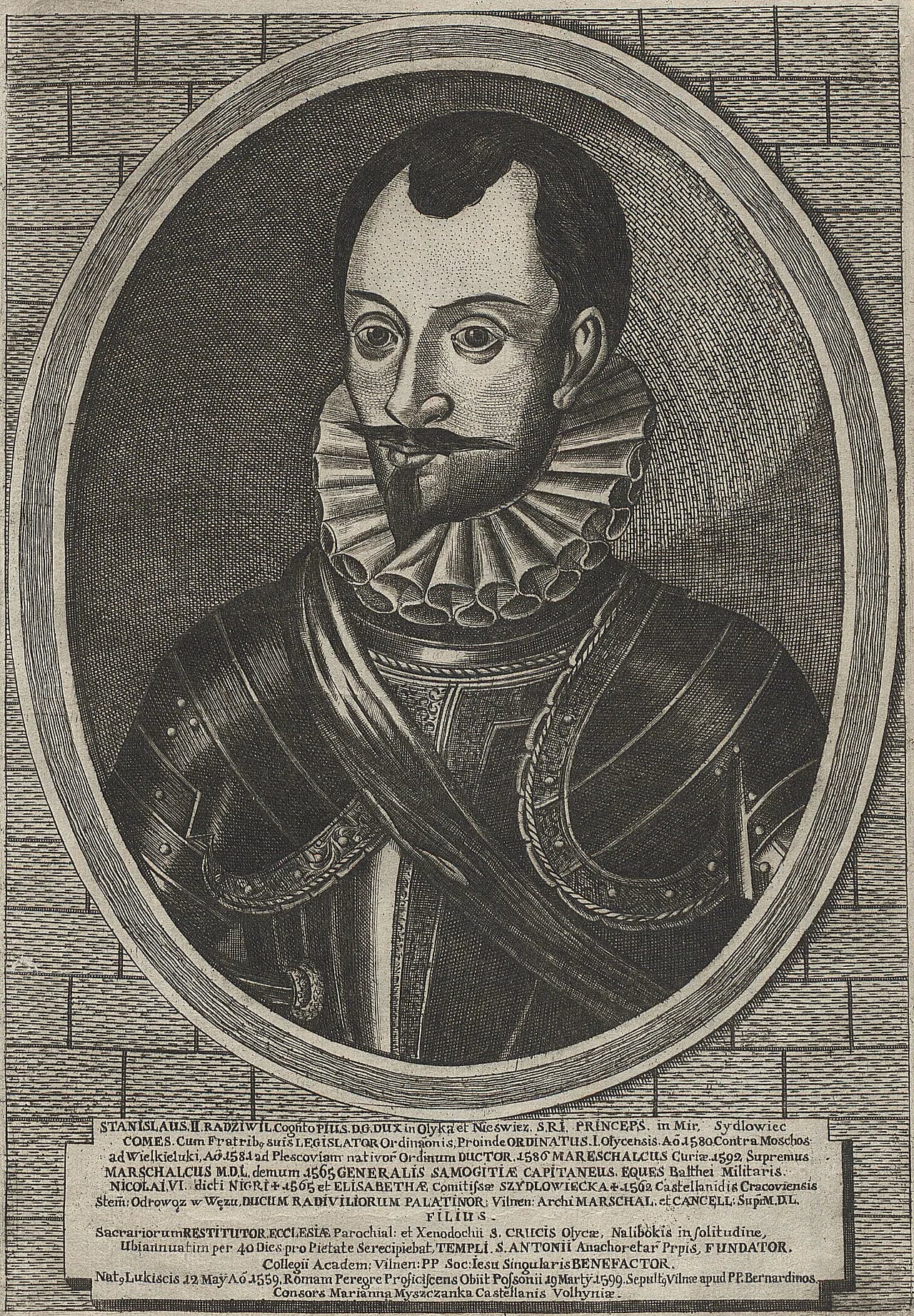 Porträt von Stanisław Radziwiłł (1559–1599) – Gedenkseite