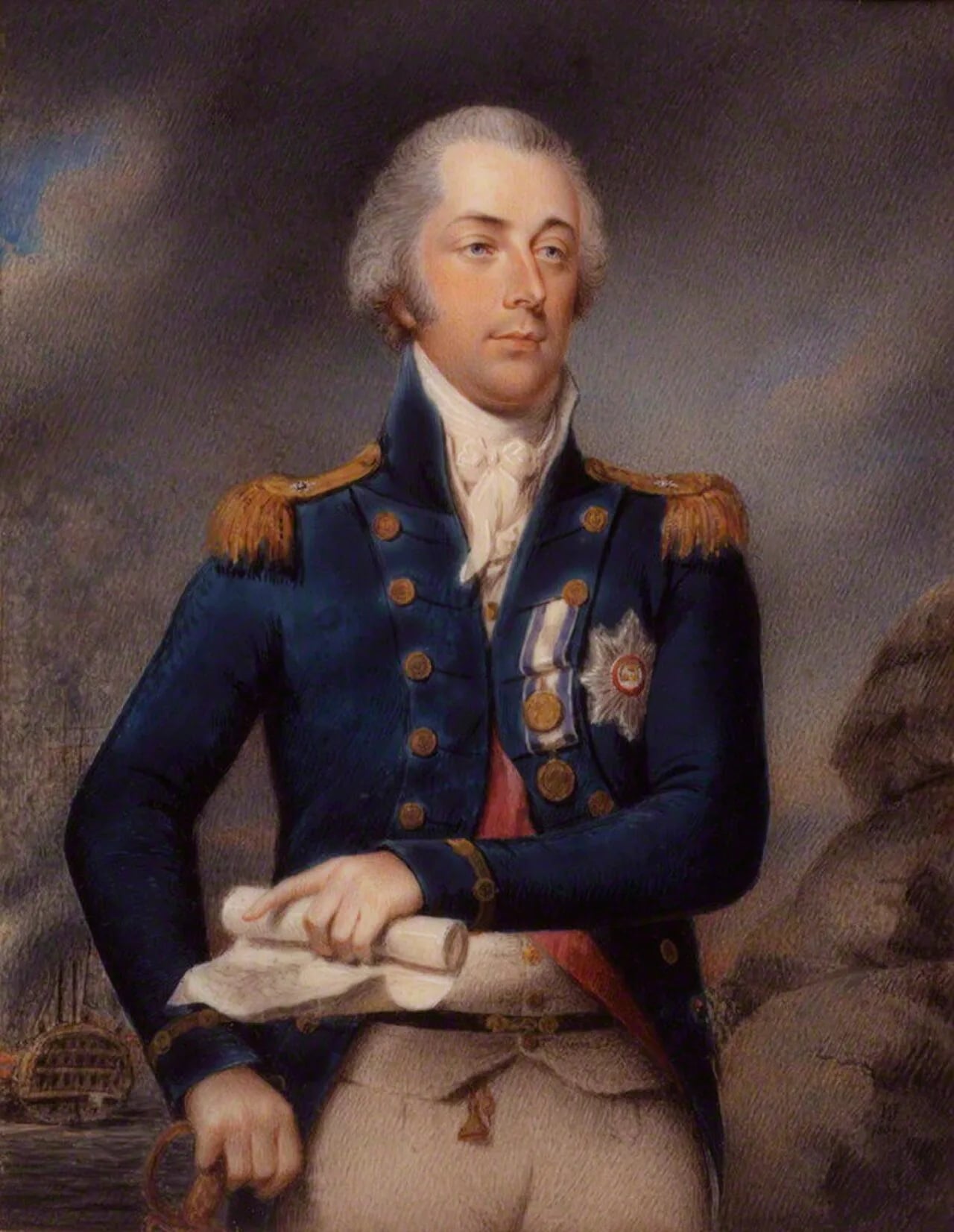 Porträt von James Saumarez, 1. Baron de Saumarez (1757–1836) – Gedenkseite
