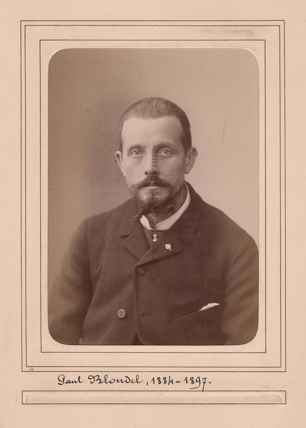 Porträt von Paul Blondel (1847–1897) – Gedenkseite