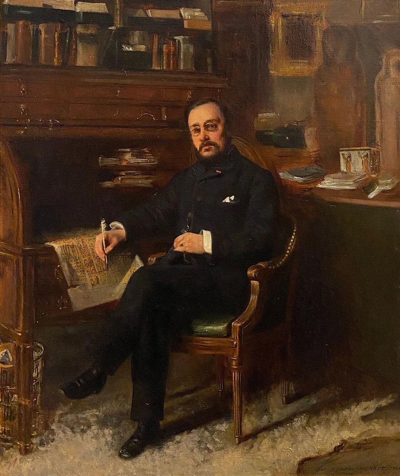 Porträt von Paul Pierret (1836–1916) – Gedenkseite