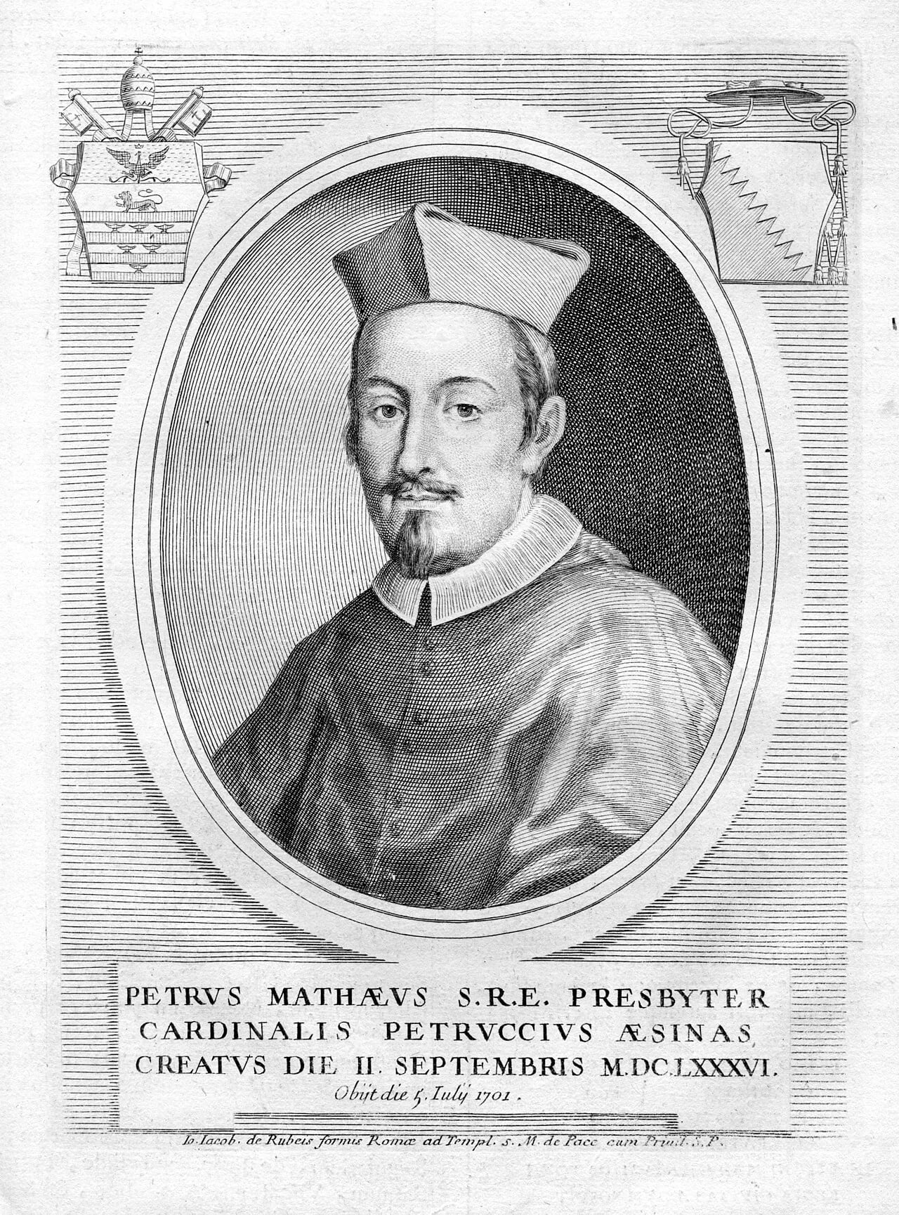 Porträt von Pier Matteo Petrucci (1630–1701) – Gedenkseite