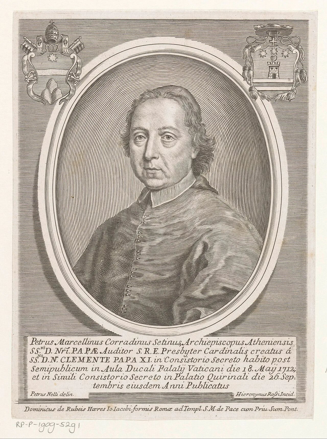 Porträt von Pier Marcellino Corradini (1658–1743) – Gedenkseite