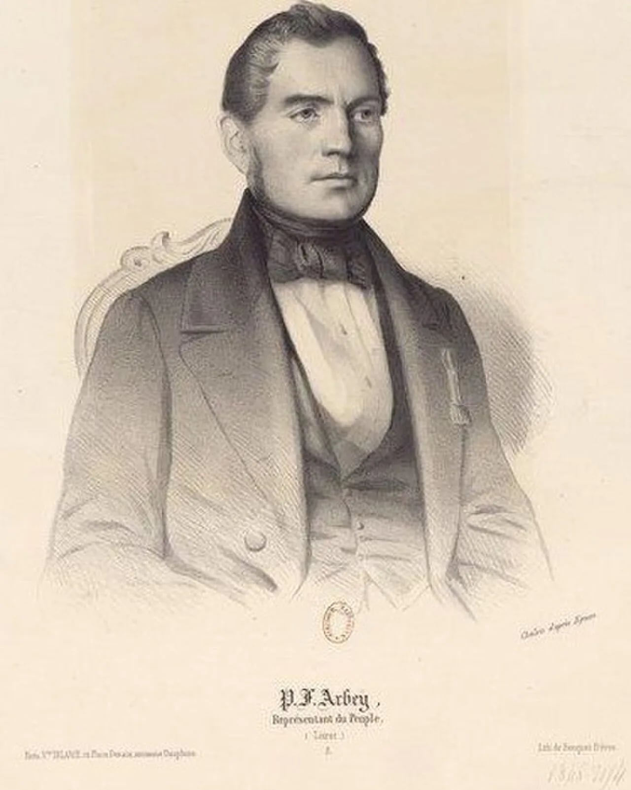Porträt von Pierre-François Arbey (1805–1857) – Gedenkseite