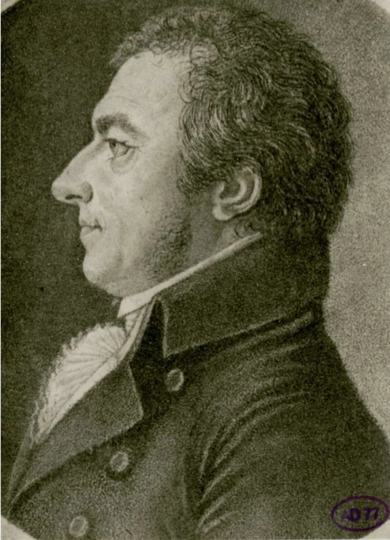 Porträt von Pierre-Marie-François Huvier des Fontenelles (1757–1823) – Gedenkseite