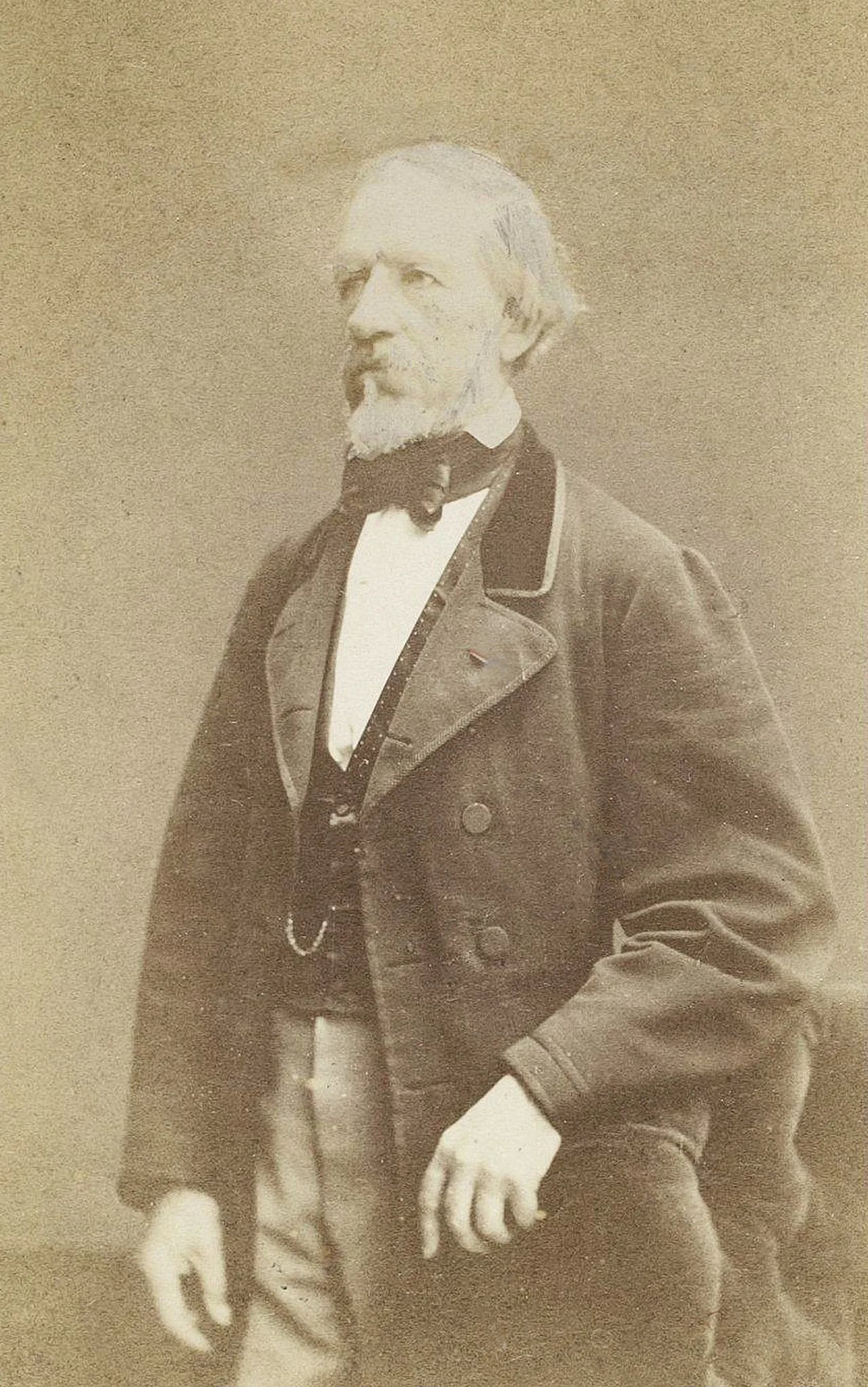 Porträt von Pierre Théodore Virlet d'Aoust (1800–1894) – Gedenkseite
