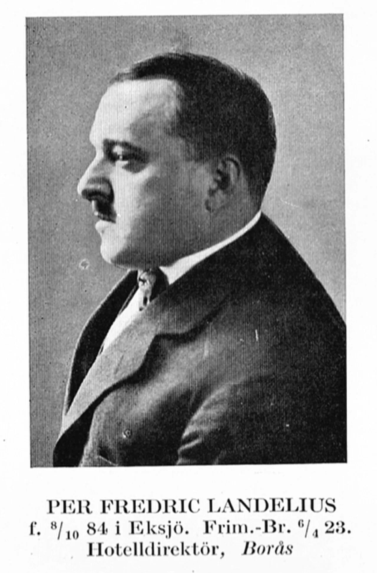 Portrait of Fredric Landelius (1884–1931) – memorial page